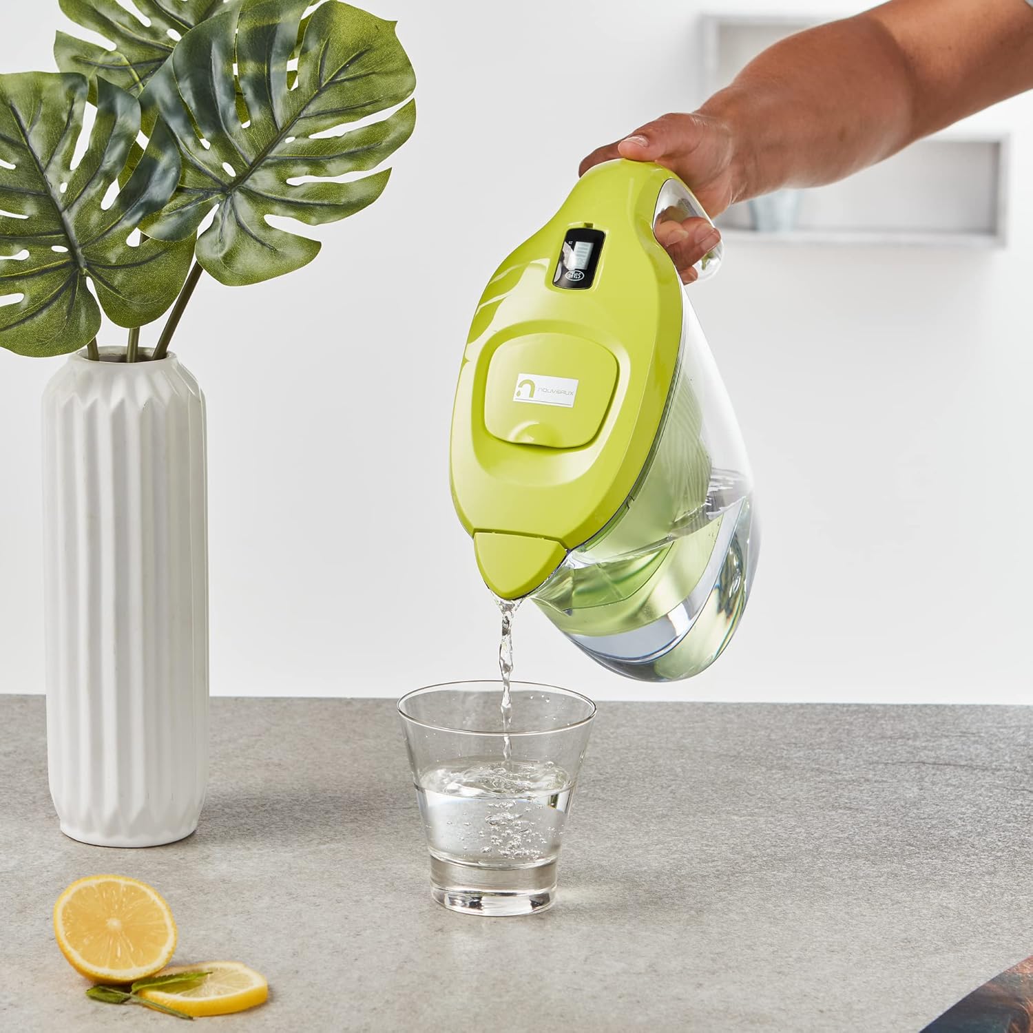 Nouveaux 2.7L Water Filter Jug – Reduces impurities. Includes 1x 3-Month (90days) Filter