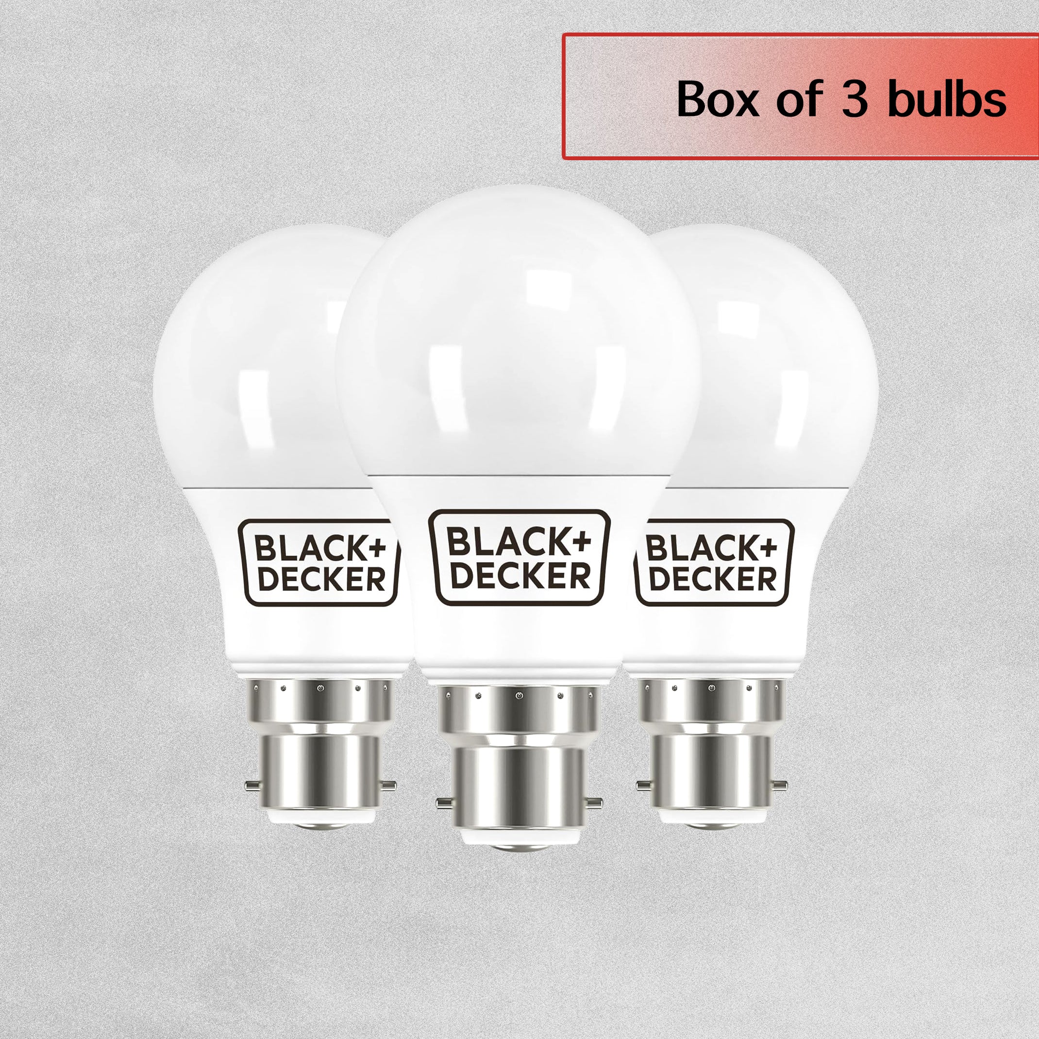 Black & Decker LED GLS Lightbulbs Pack of 3 Light Bulbs 7.3W B22