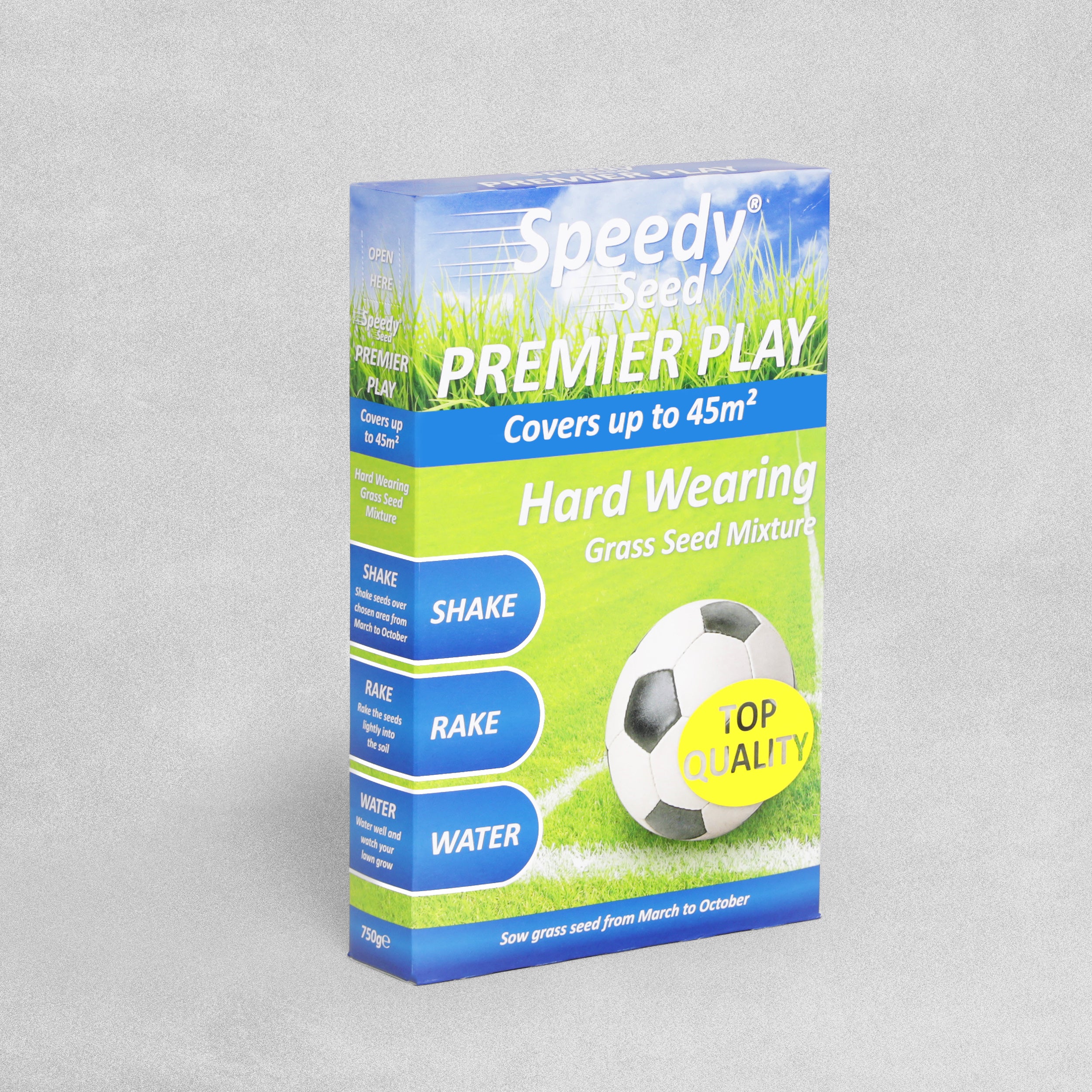 Speedy Seed Premier Play Grass Seed - Hard Wearing Grass Seed Mix - 750g