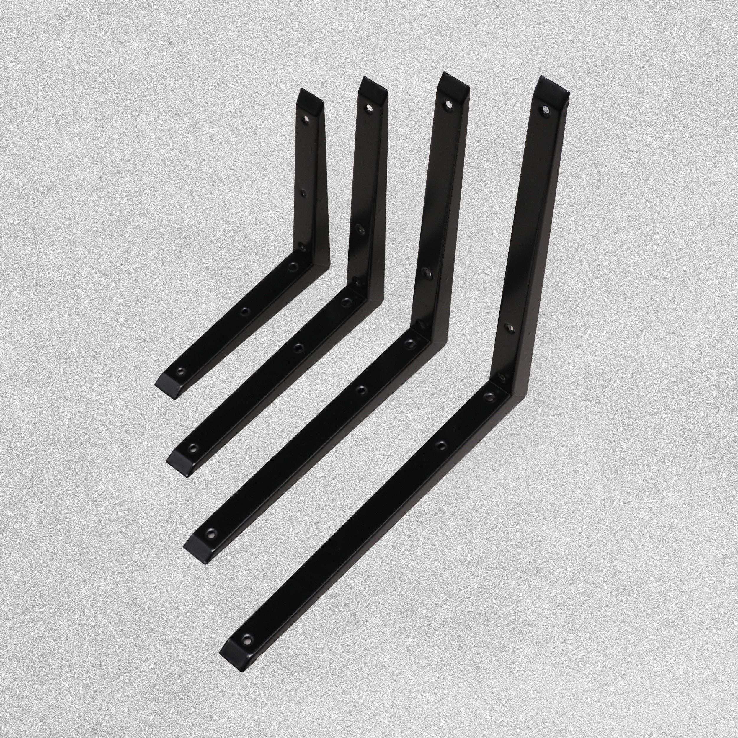 Prosolve Black Mitred Shelf Brackets - Various Sizes Available