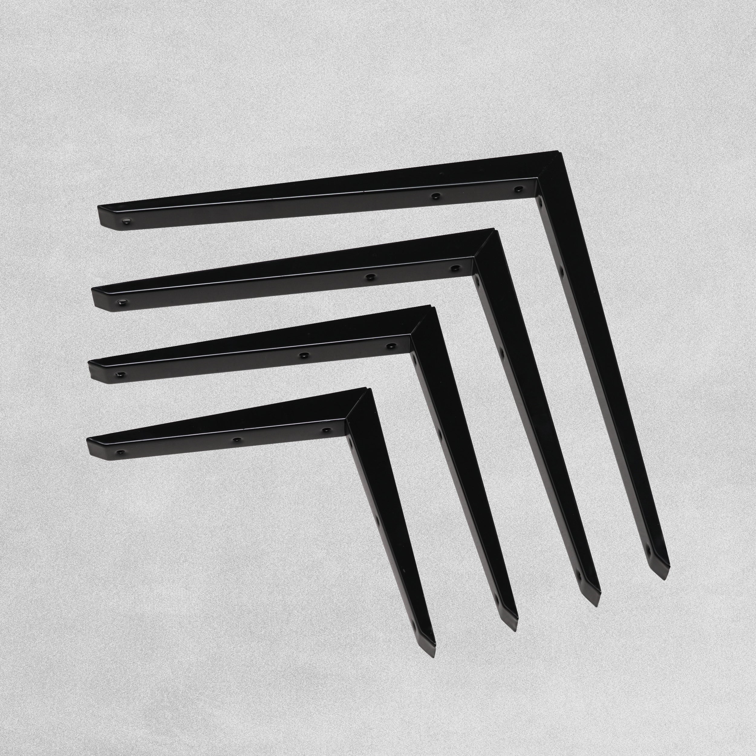 Prosolve Black Mitred Shelf Brackets - Various Sizes Available