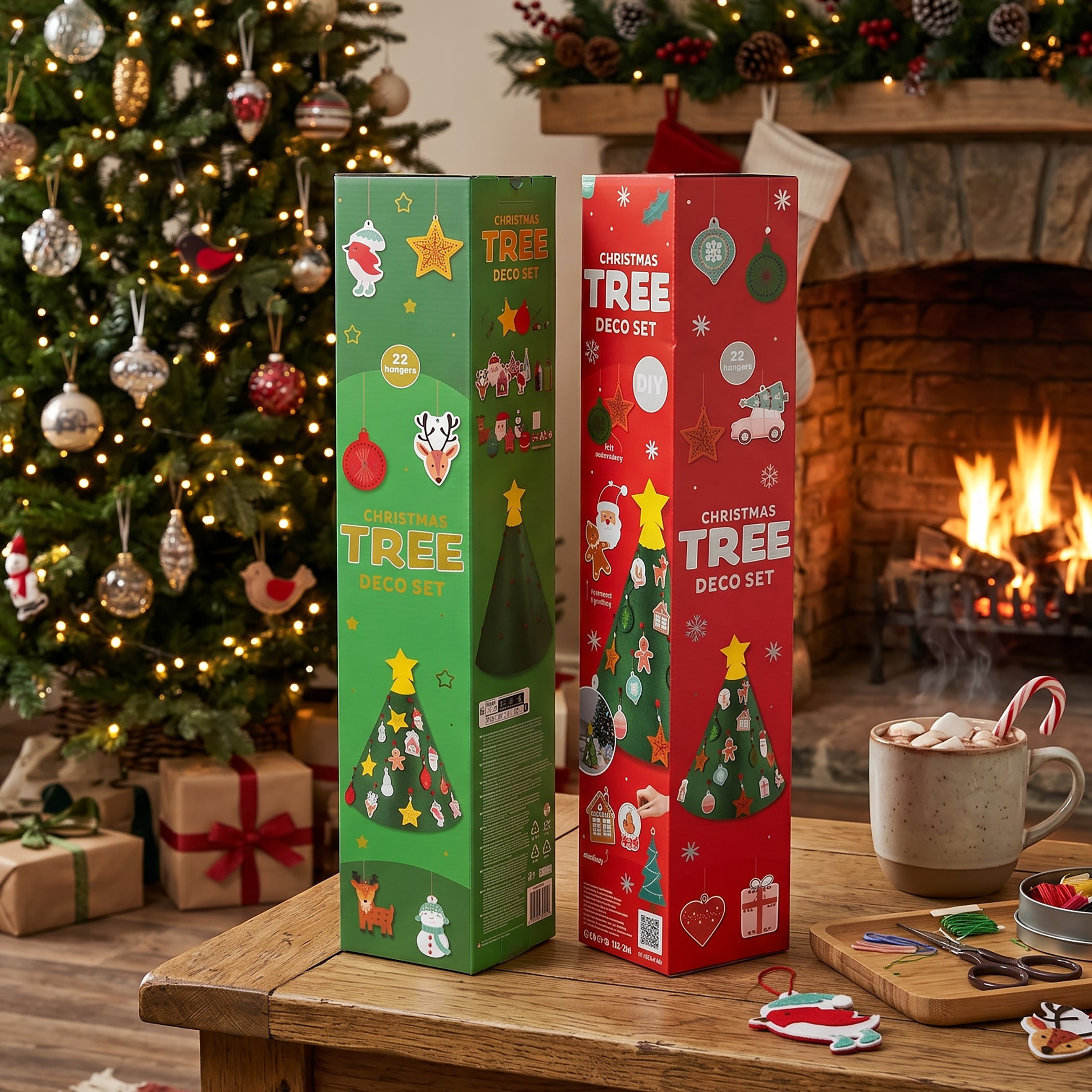 Felt Christmas Tree Deco Set various design's