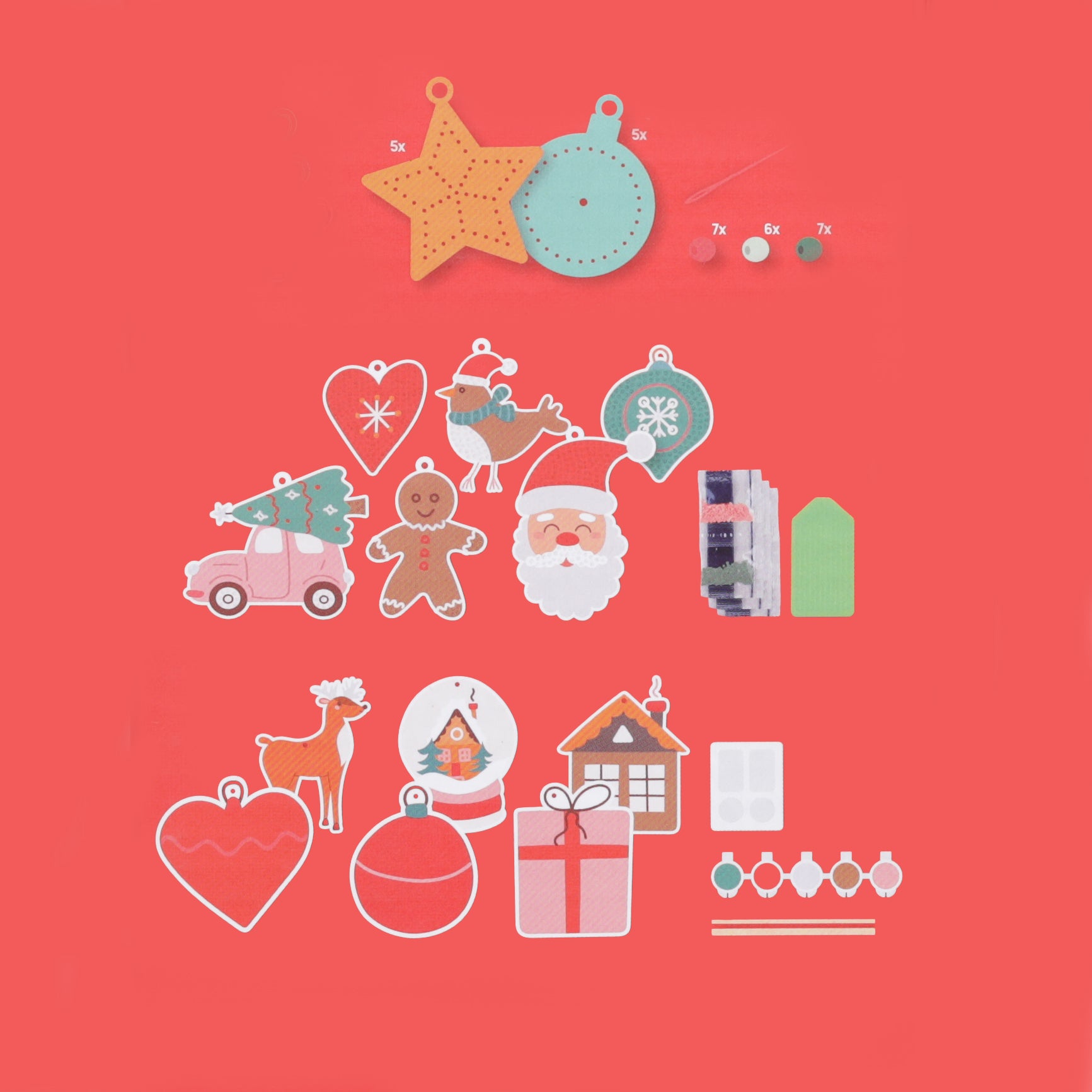 Felt Christmas Tree Deco Set various design's