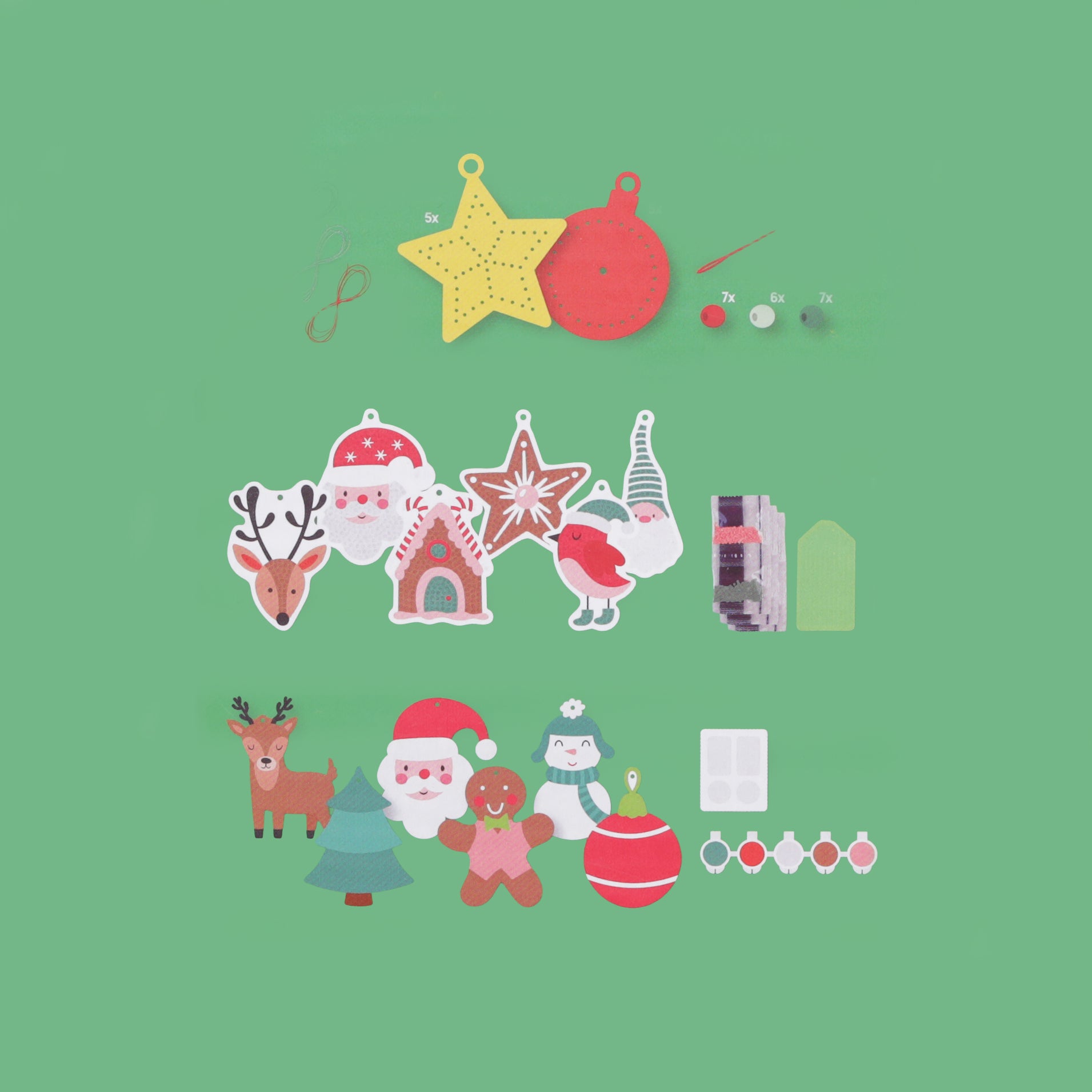 Felt Christmas Tree Deco Set various design's