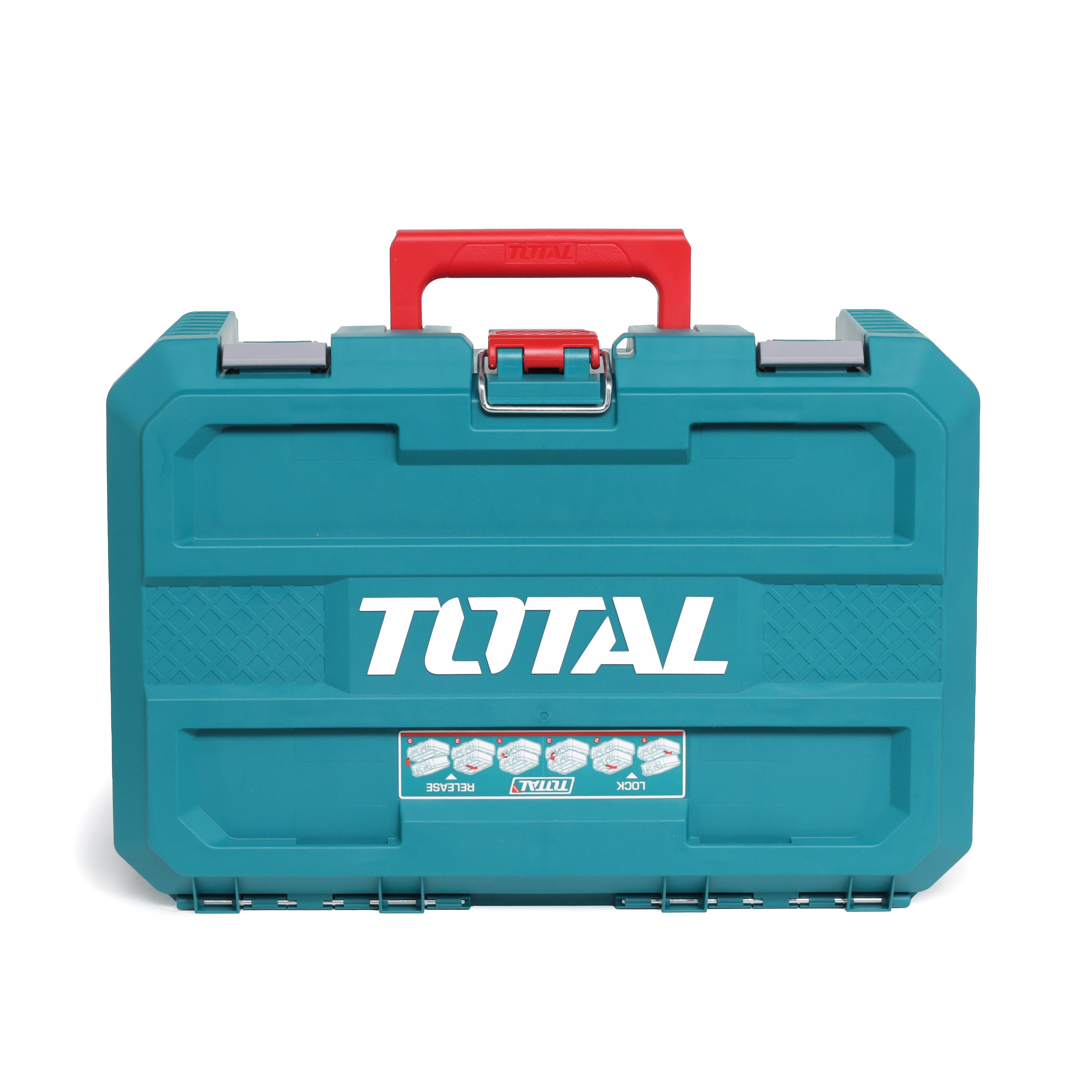 Total 19" Stackable Plastic Tool Box - 48cm x 32cm x 25cm - TPBXS103