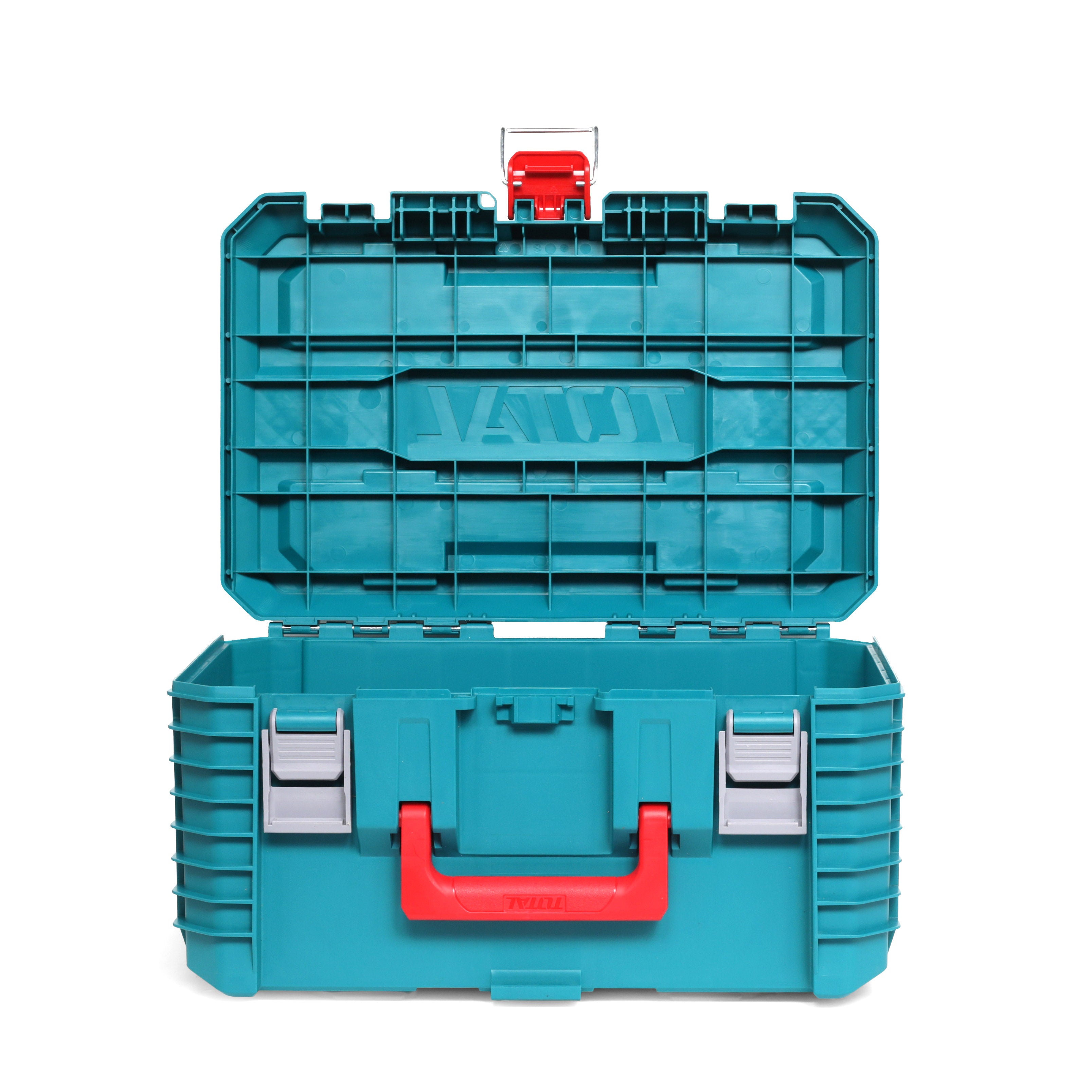 Total 19" Stackable Plastic Tool Box - 48cm x 32cm x 25cm - TPBXS103