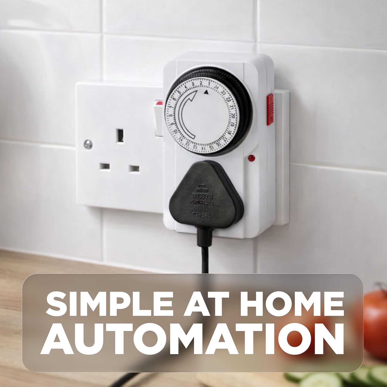 Status 24 Hour Plug-In Segment Timer Switch, White