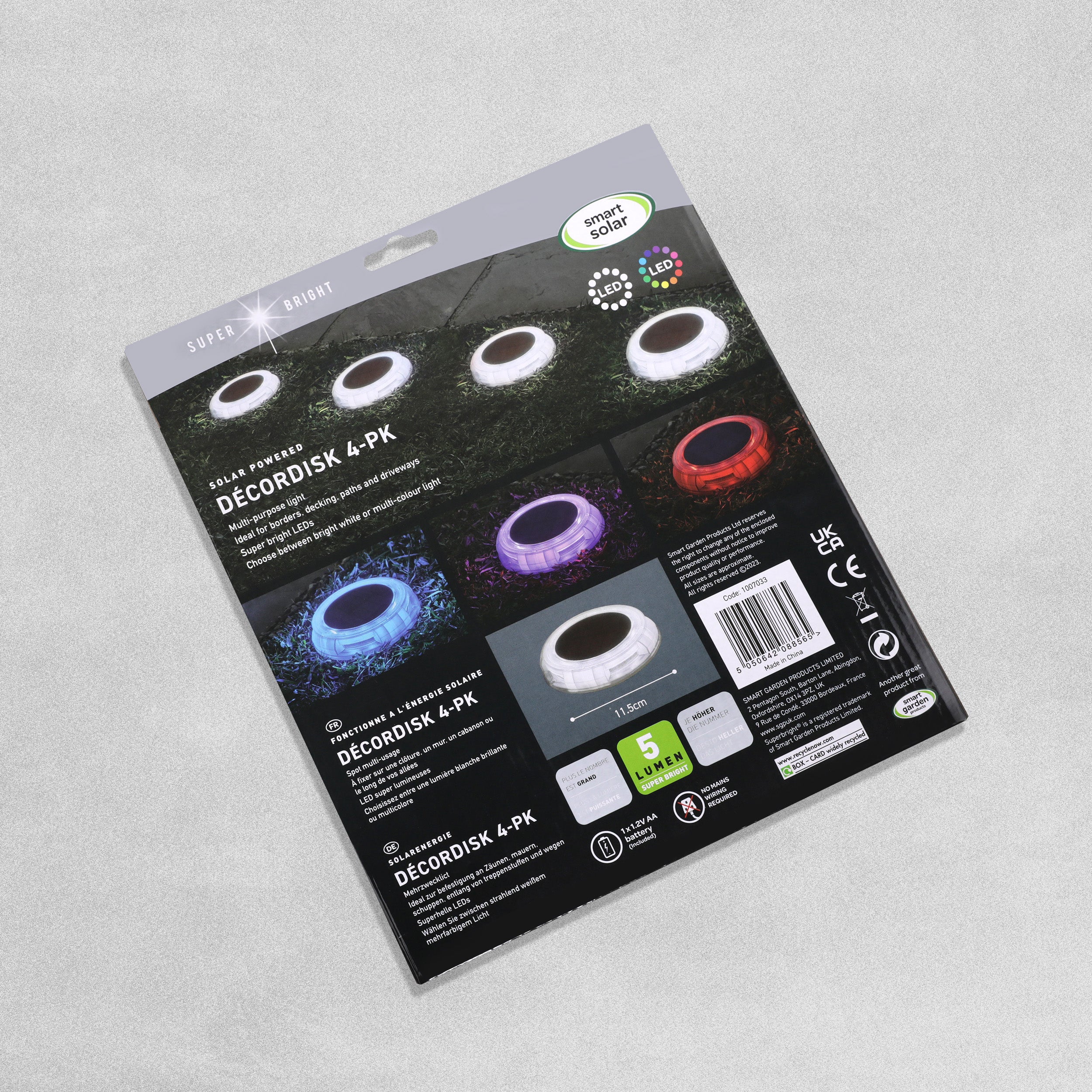 Smart Garden Solar Decor Disk - 4pcs