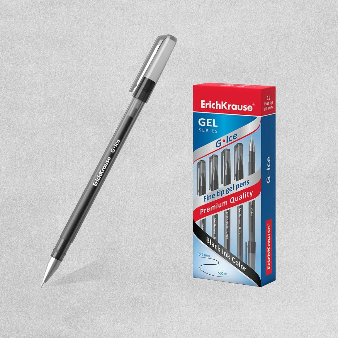 Erich Krause Gel Ice Pens 12pk Black
