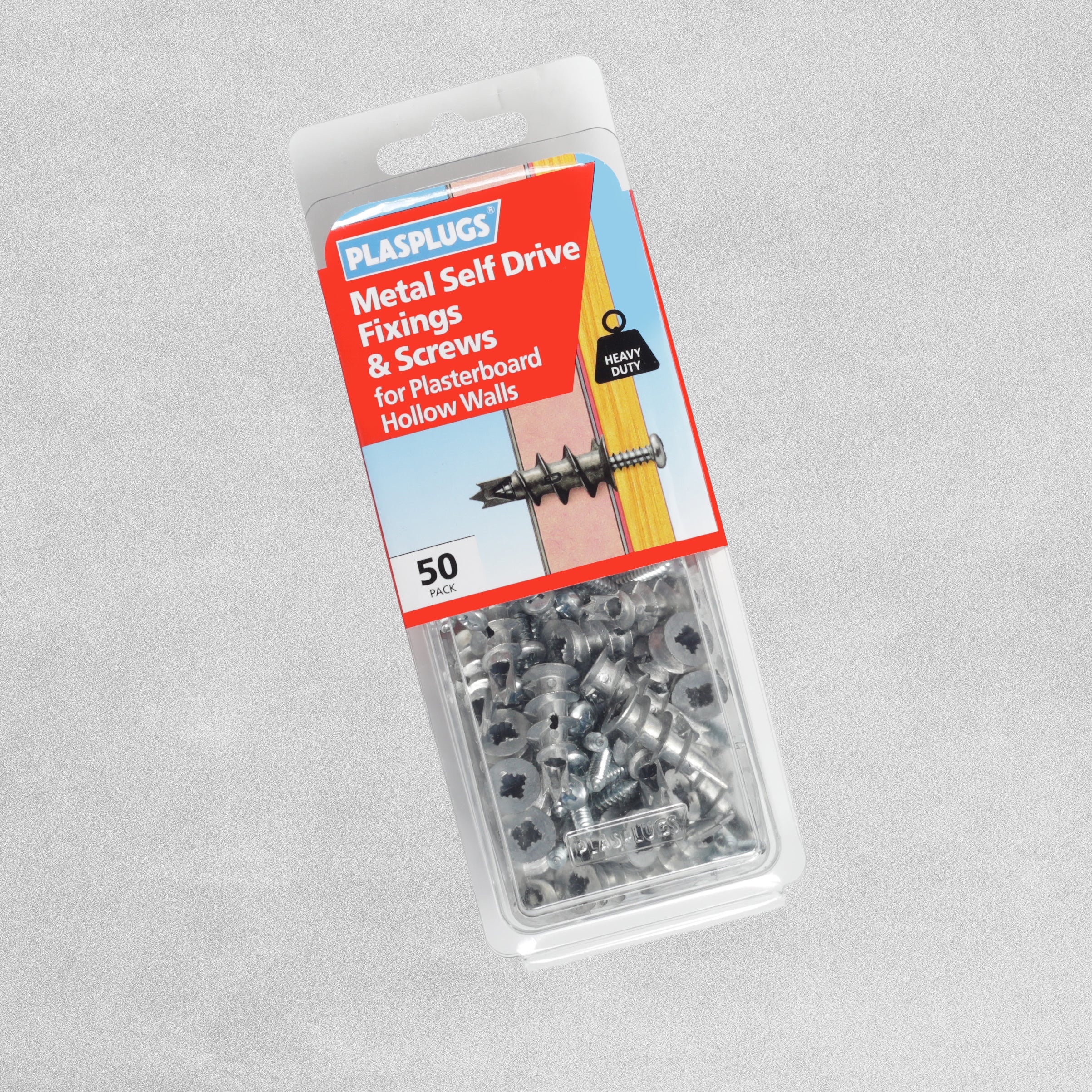 Plasplugs Metal Self Drive Fixings & Screws For Plasterboard Hollow Walls