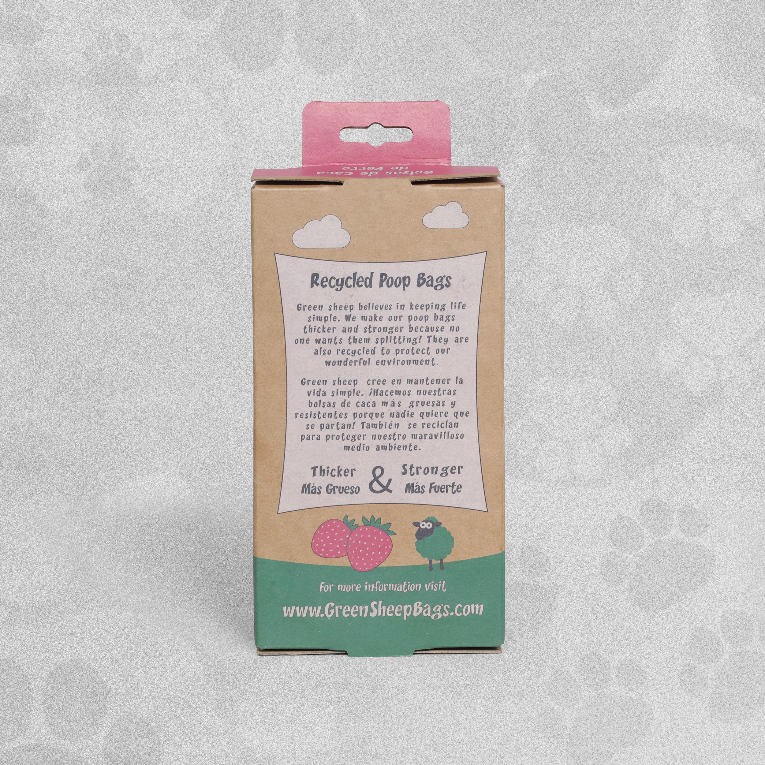 Green Sheep Poop Bags With Strawberry Scent- 18 Rolls (270 pcs)