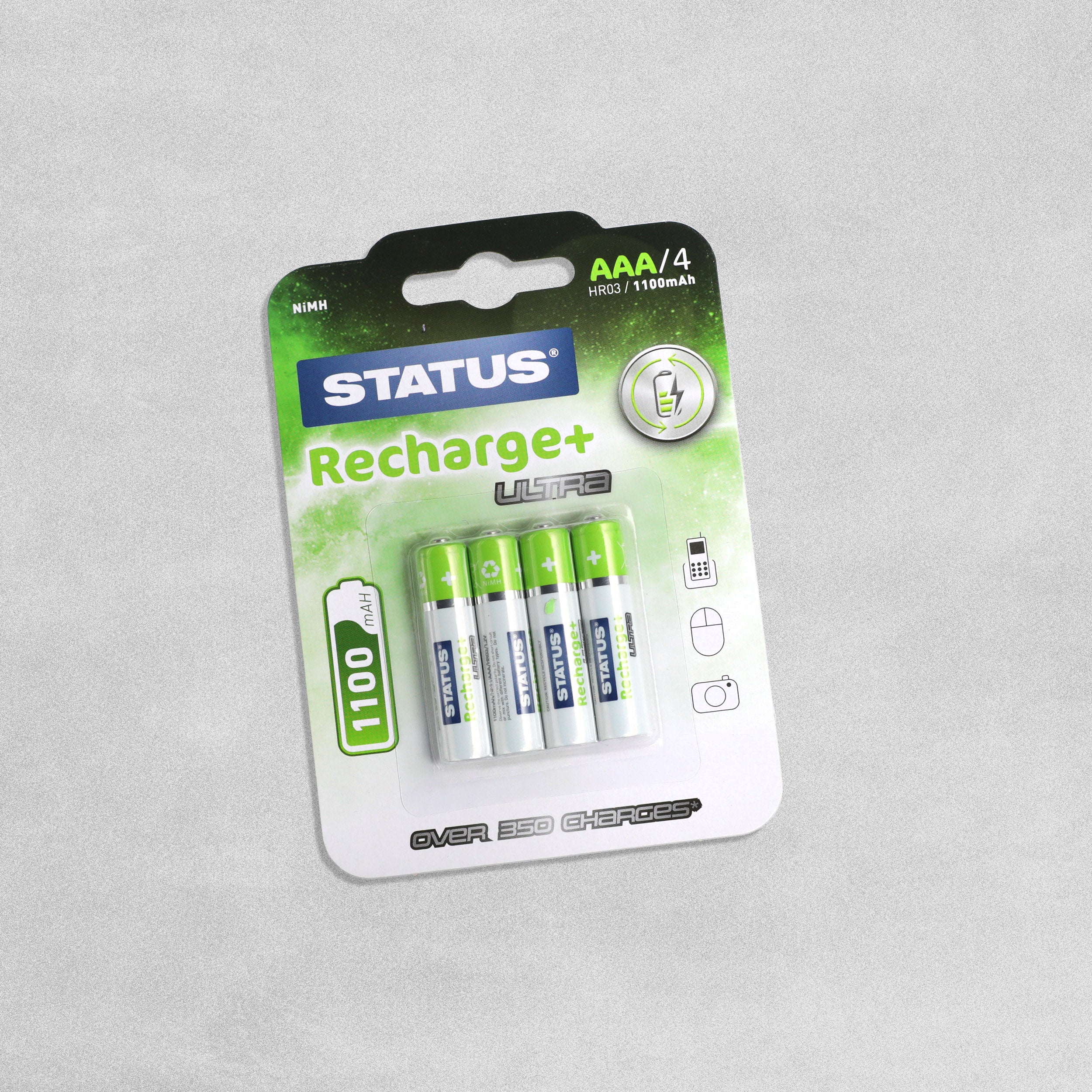 Status Recharge+ Ultra AAA Batteries - 4pcs