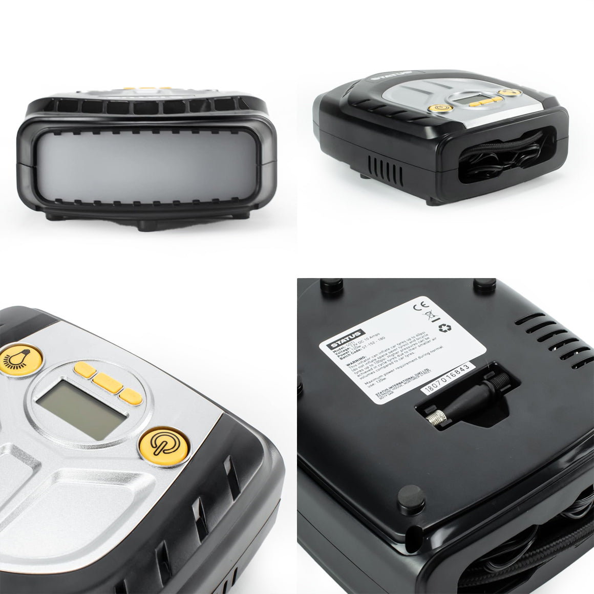 Status Tyre Inflator - 12V with Pressure Gauge