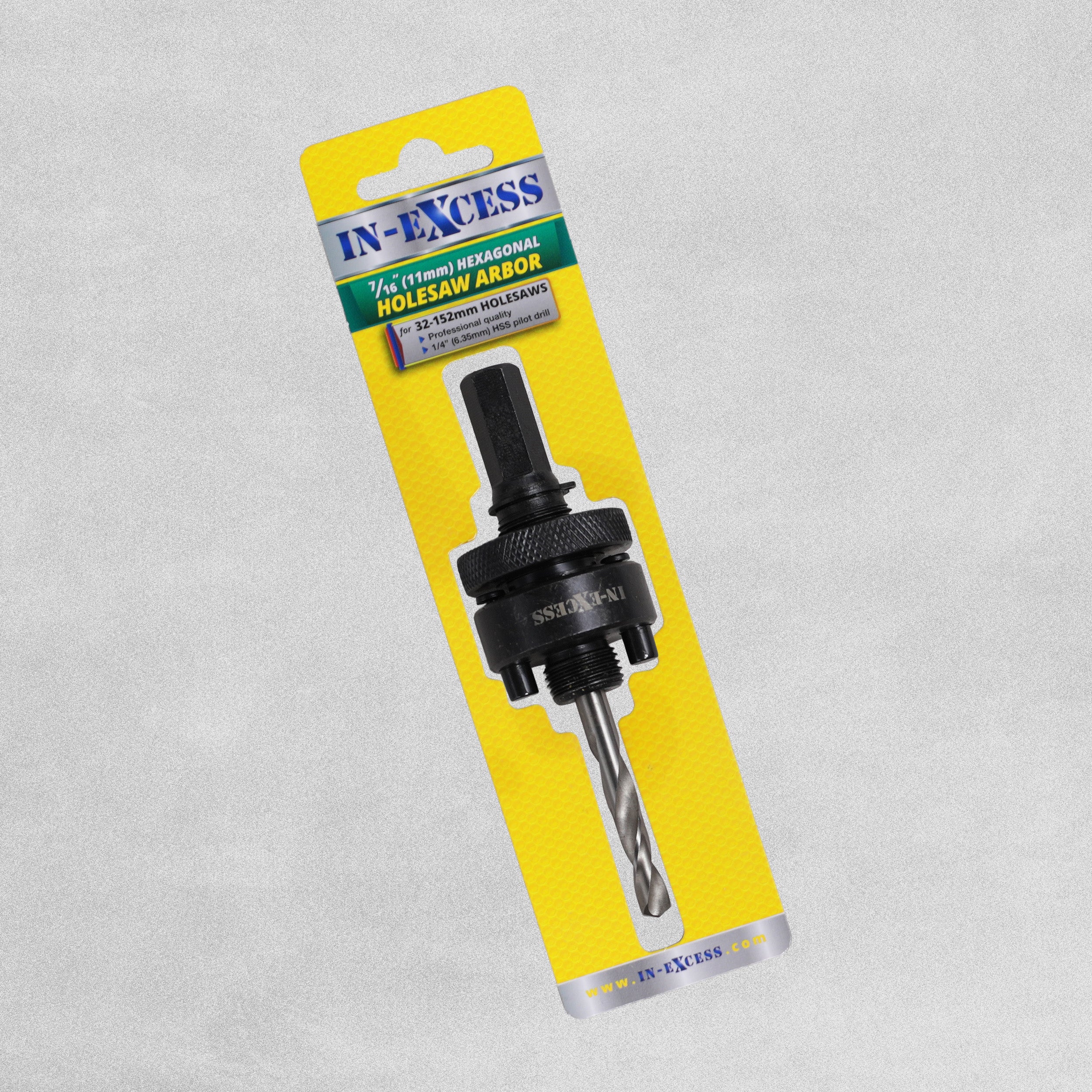 In-Excess Hexagonal Holesaw Arbor With HSS Pilot Drill Bitt - 11mm (7/16")