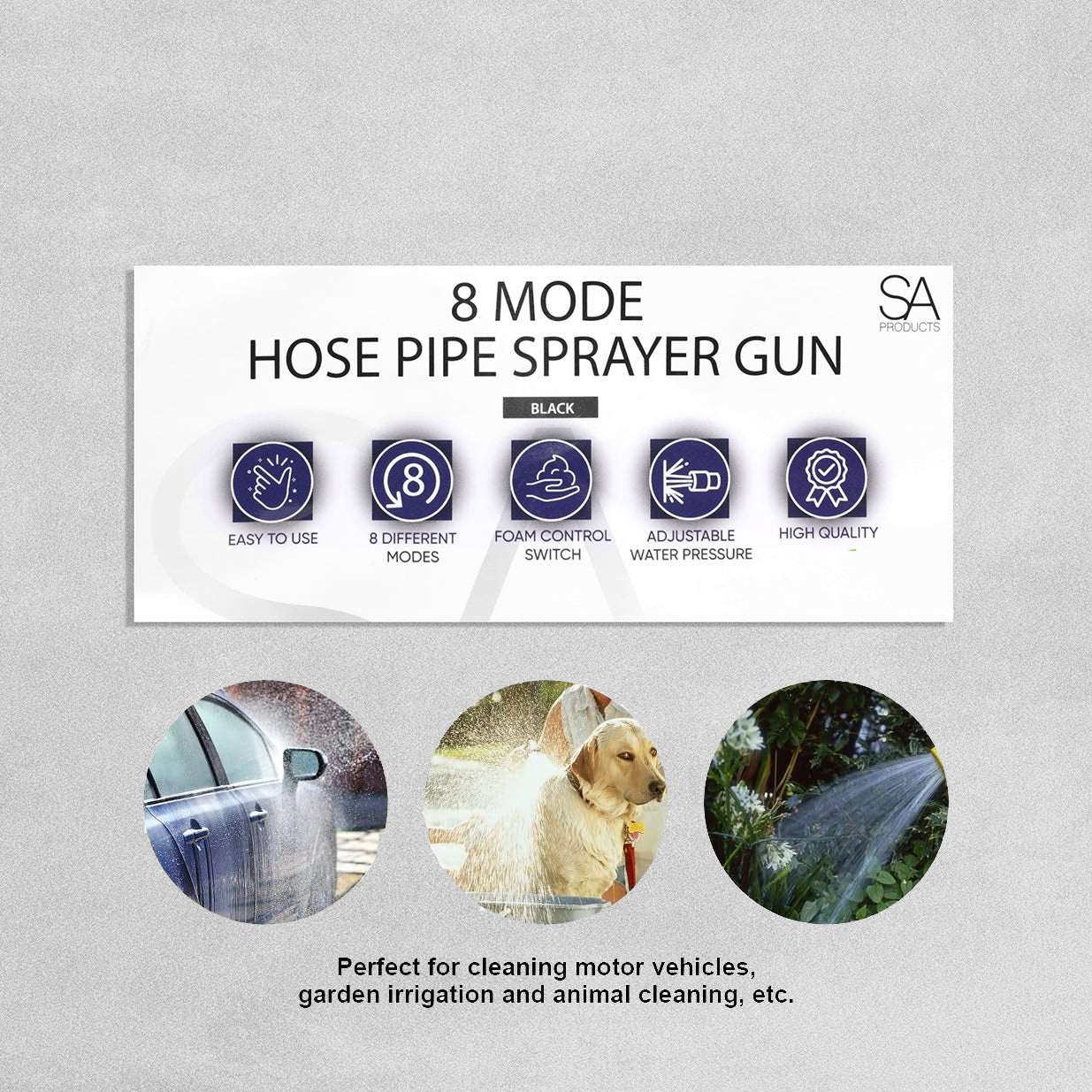 8 Mode Spray Gun with Dispenser - Various Colours Available