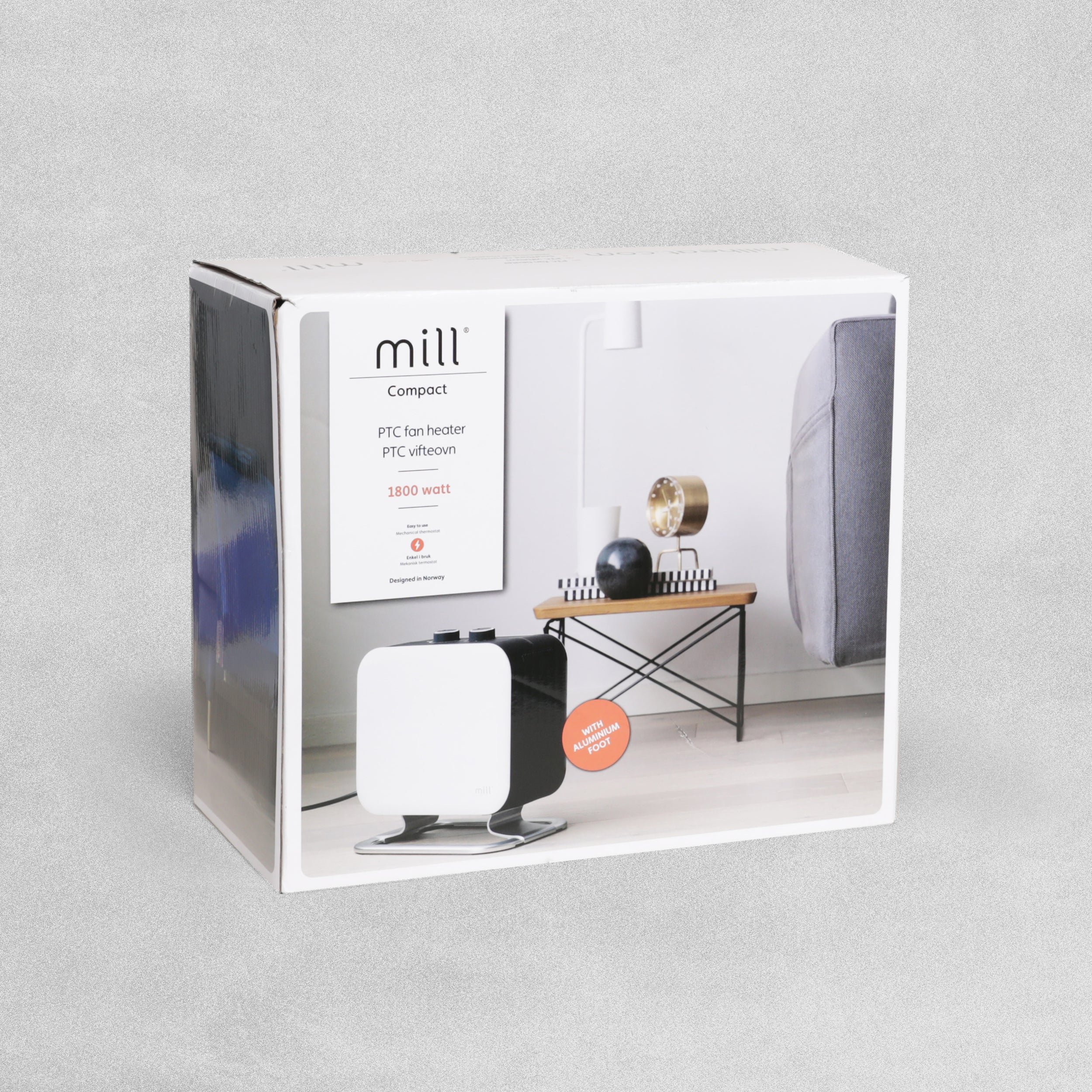 Mill Compact Electric Fan Heater Radiator - Various Colours Available