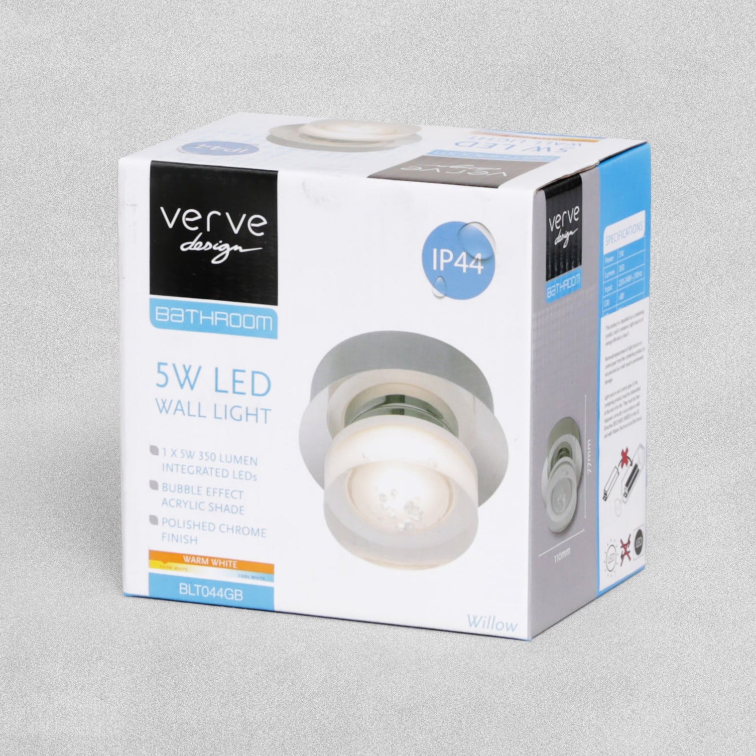 Verve Design LED Polished Chrome Spotlight IP44 - Willow