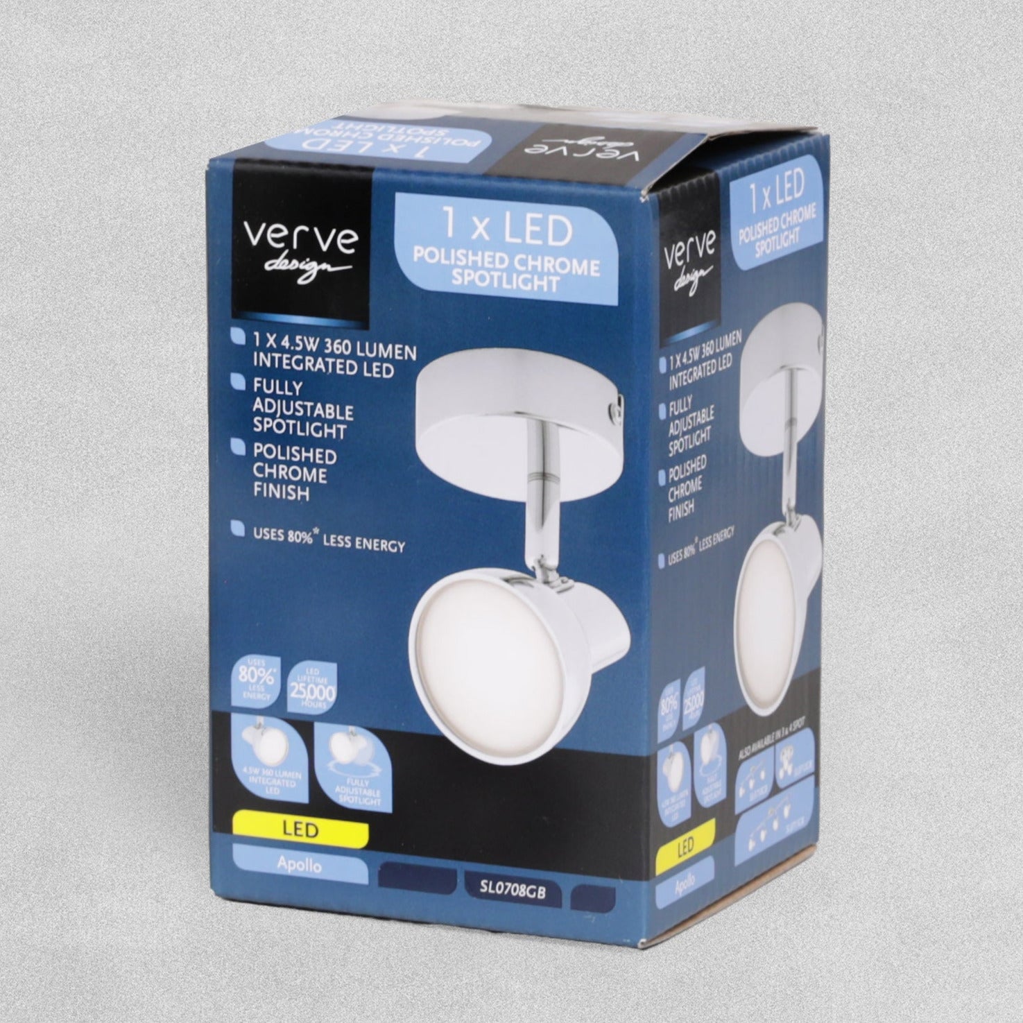 Verve Design LED Polished Chrome Spotlight - Apollo