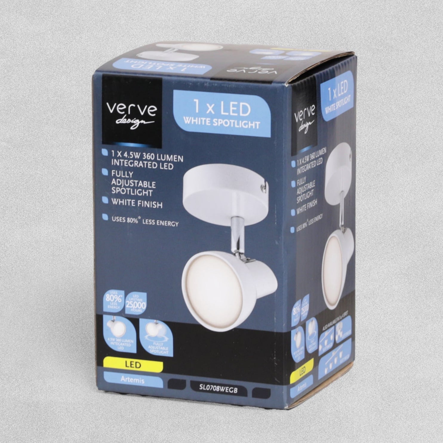 Verve Design LED Gloss White Spotlight - Artemis