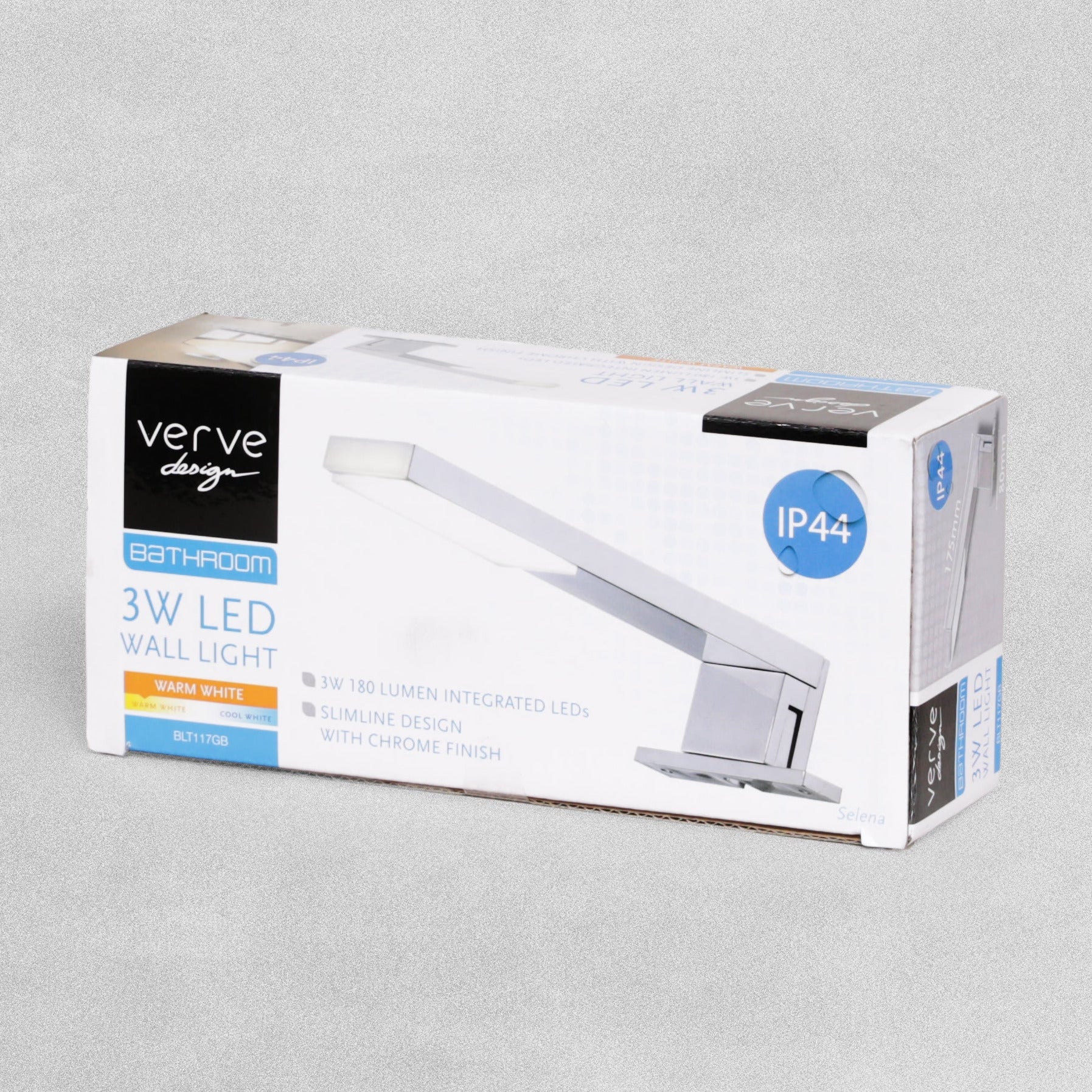 Verve Design Chrome Bathroom LED Wall Light IP44 - Selena