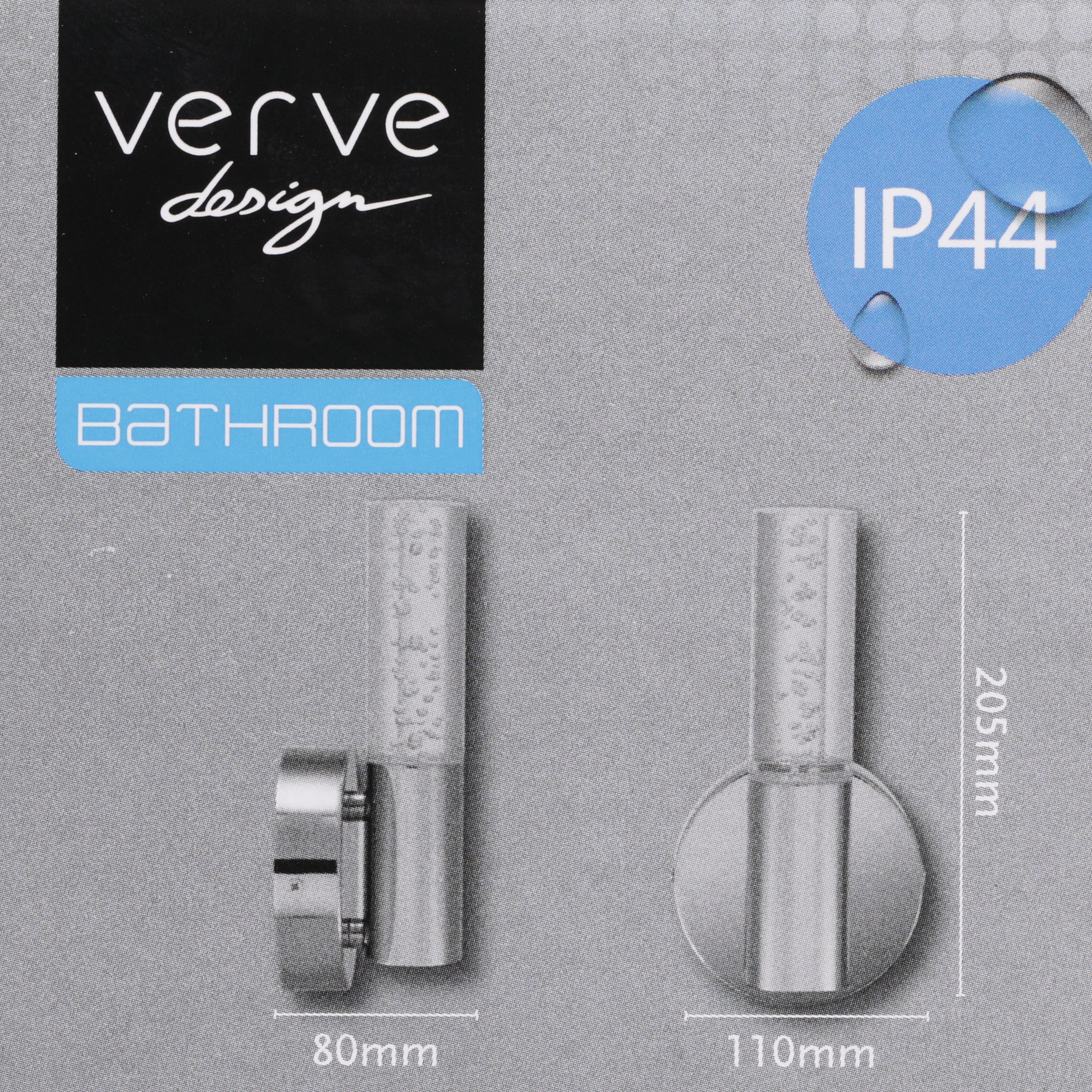 Verve Design Polished Chrome Bathroom LED Wall Light IP44 - Ariel