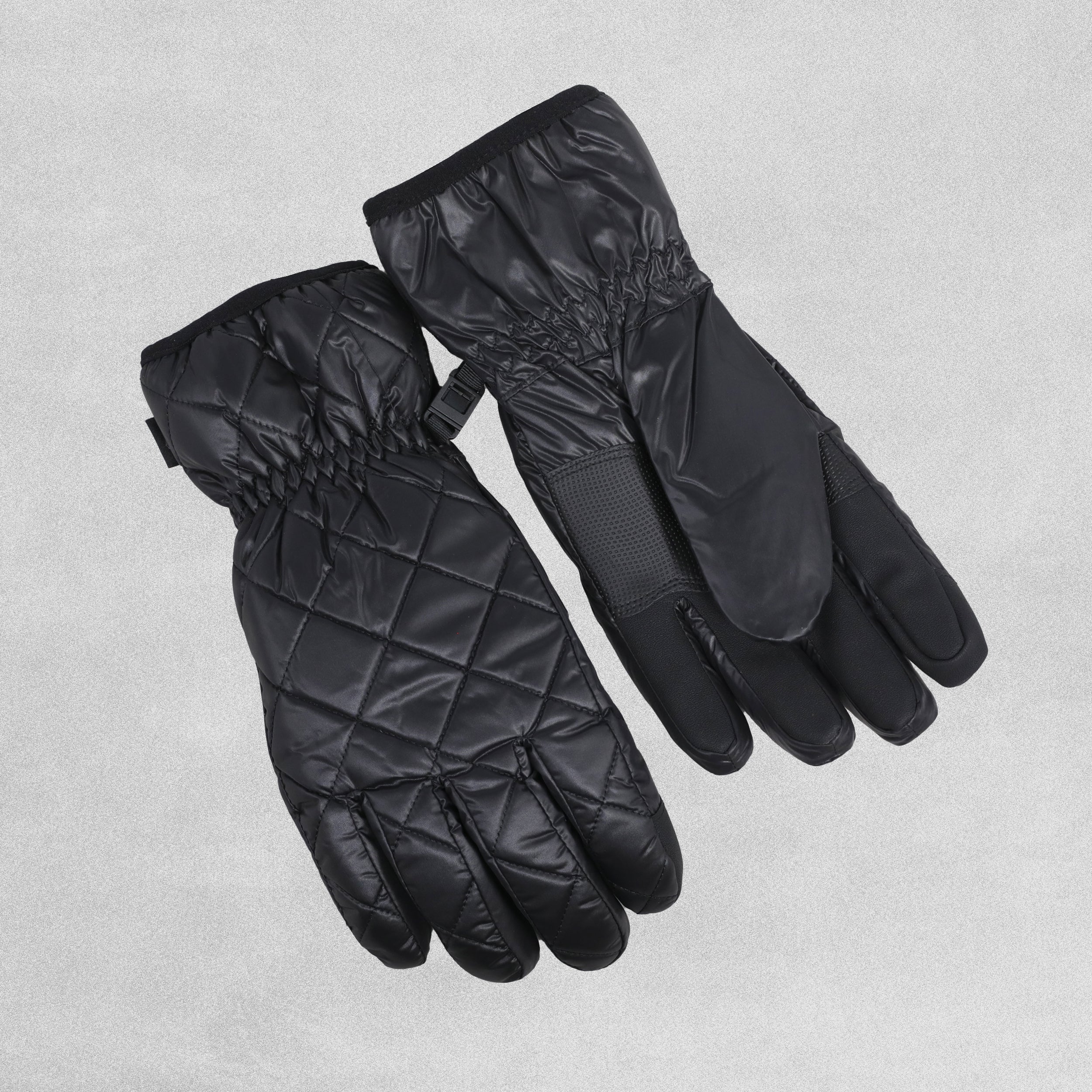 Heat Holders Ladies Quilted Touch-Screen Thermal Gloves - Black