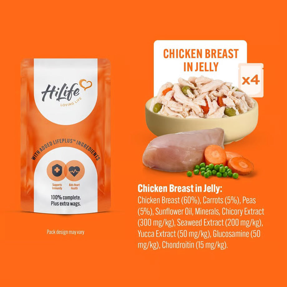 HiLife Adult Dog Food Pouches - 8pcs