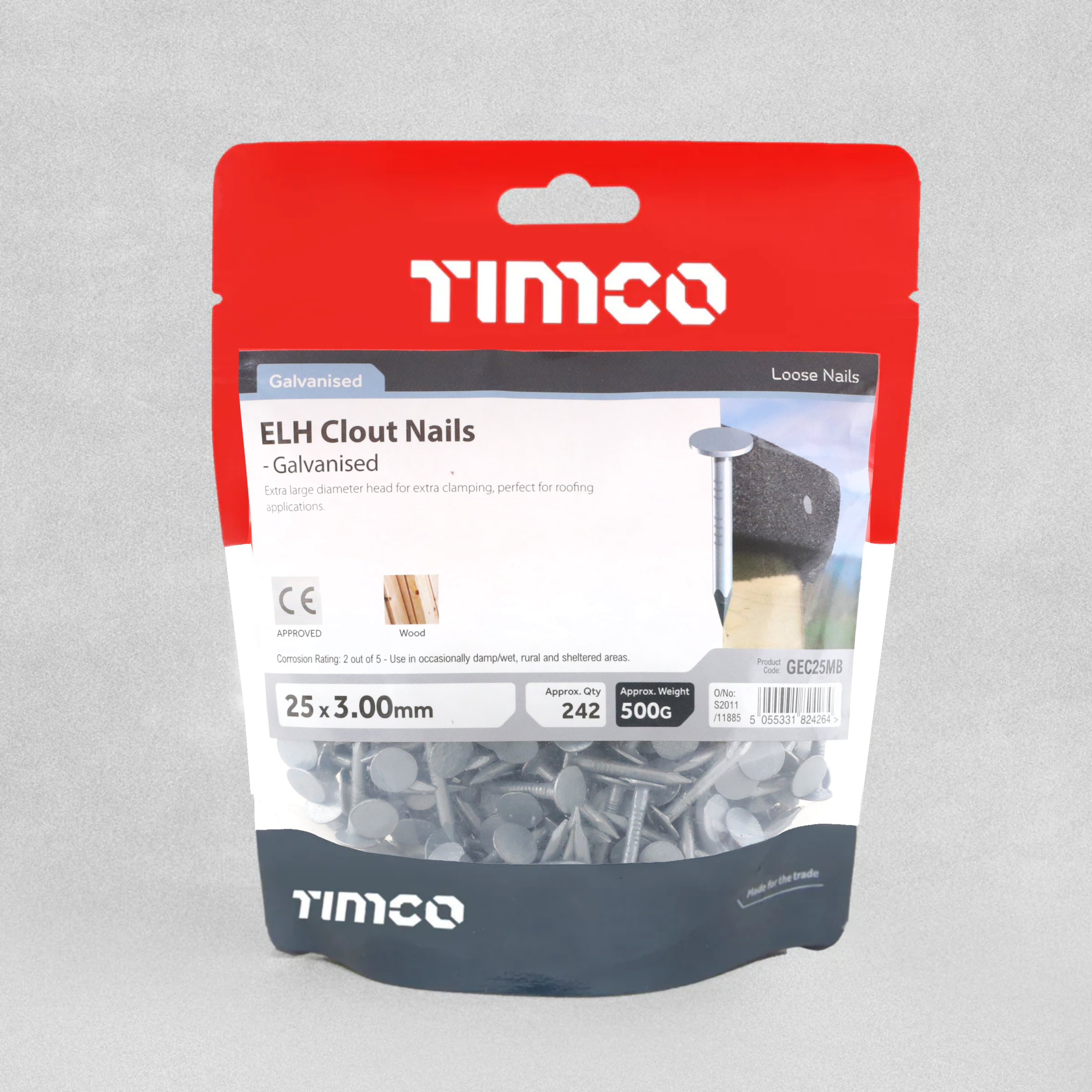 Timco Extra Large Head Galvanised Clout Nail - various sizes available