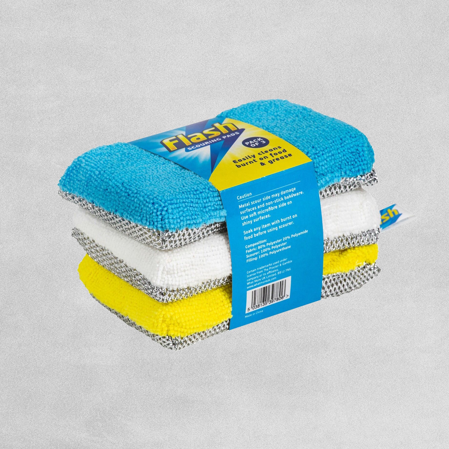 Flash Scouring Pads - pack of 3