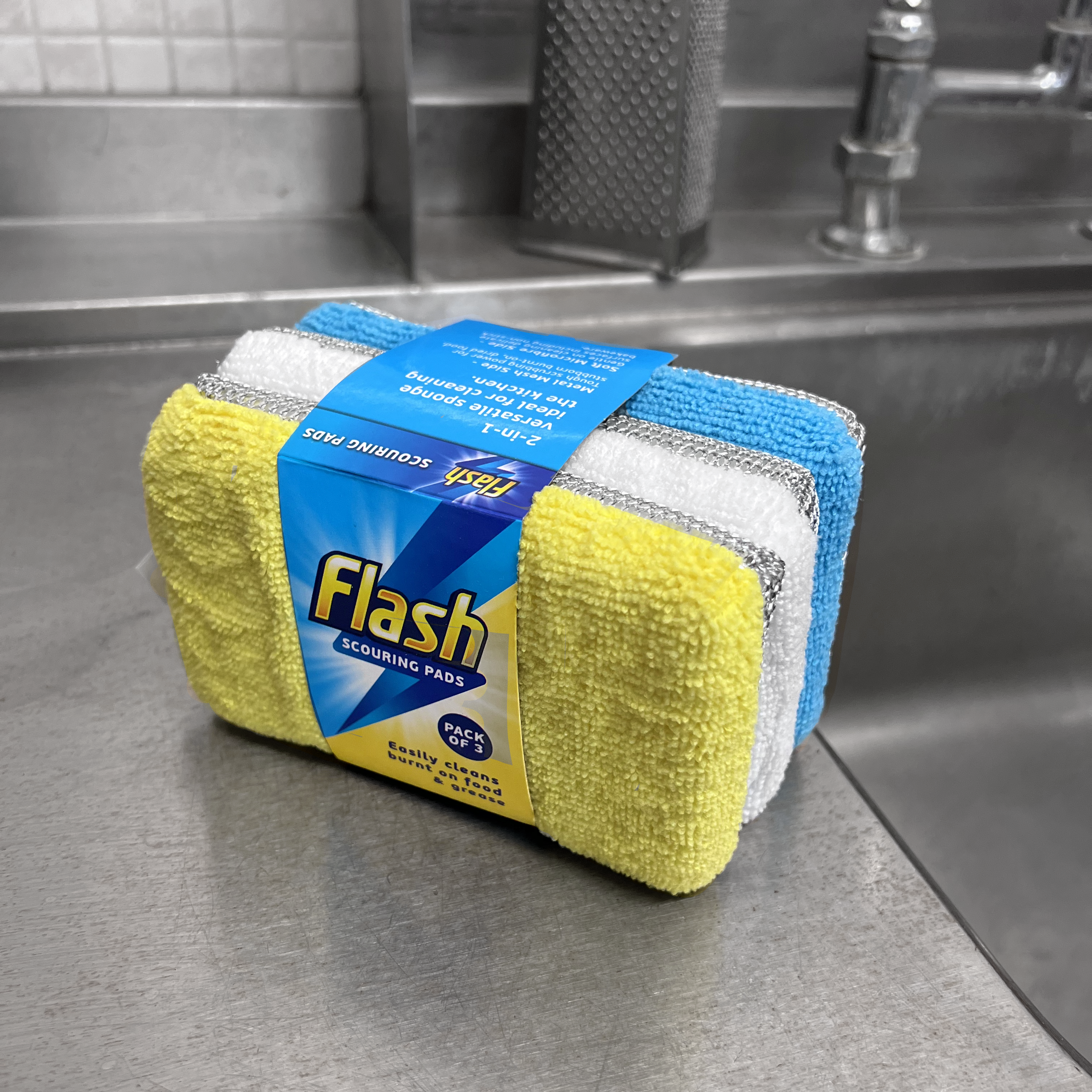 Flash Scouring Pads - pack of 3