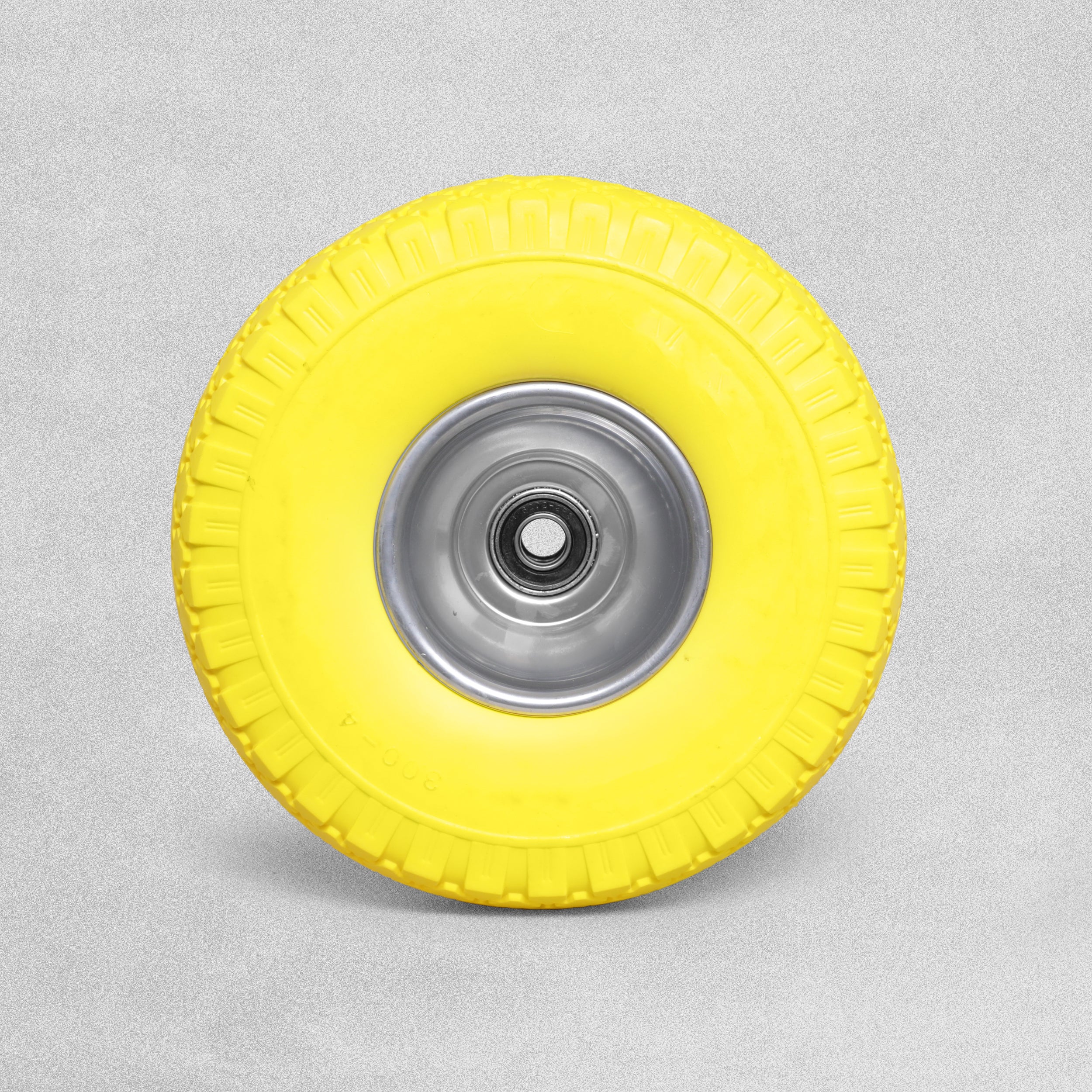 In-Excess Hardware Solid Puncture Proof Replacement PU Sack Truck Trolley Wheel - Yellow (250mm)