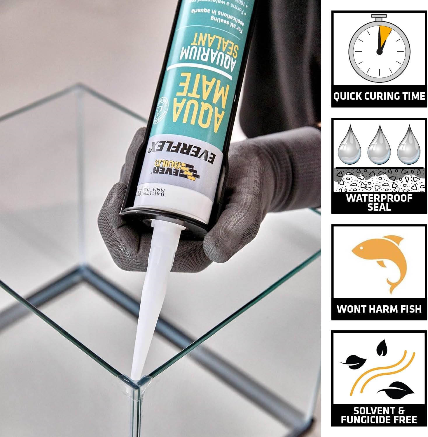 EverBuild Everflex Aqua Mate Aquarium Sealant - 280ml Translucent