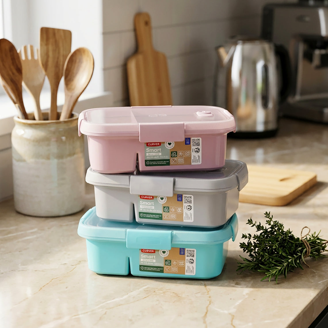 Curver Smart Eco line Dual Food Storage Containers
