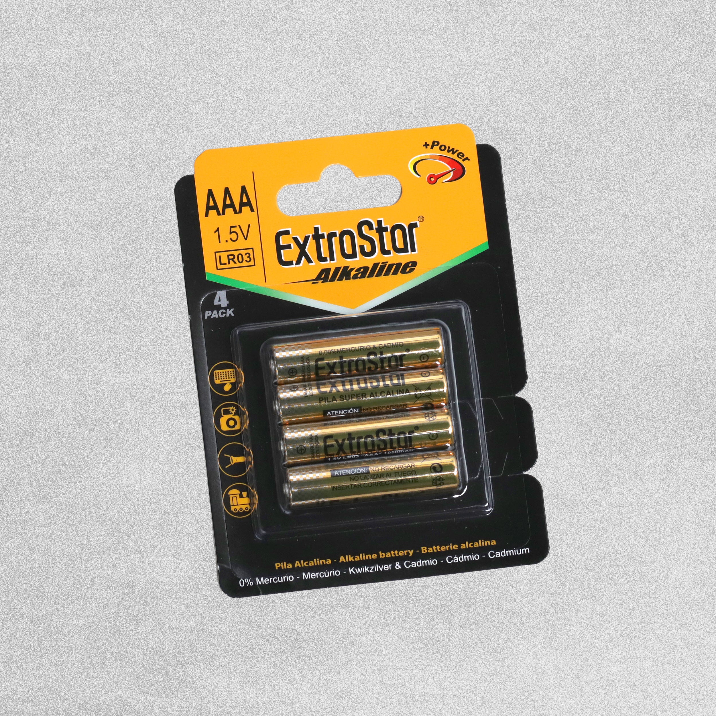 Extrastar Alkaline Batteries 1.5v AAA- 4pk
