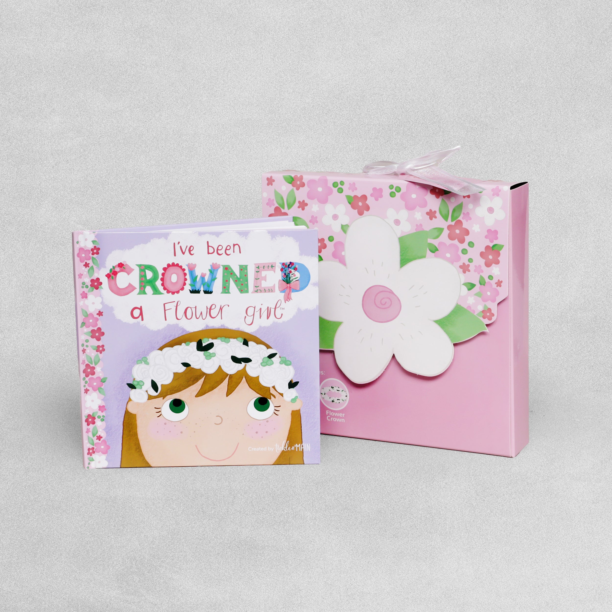 Crowned a Flower Girl Floral Crown Head Band and Book