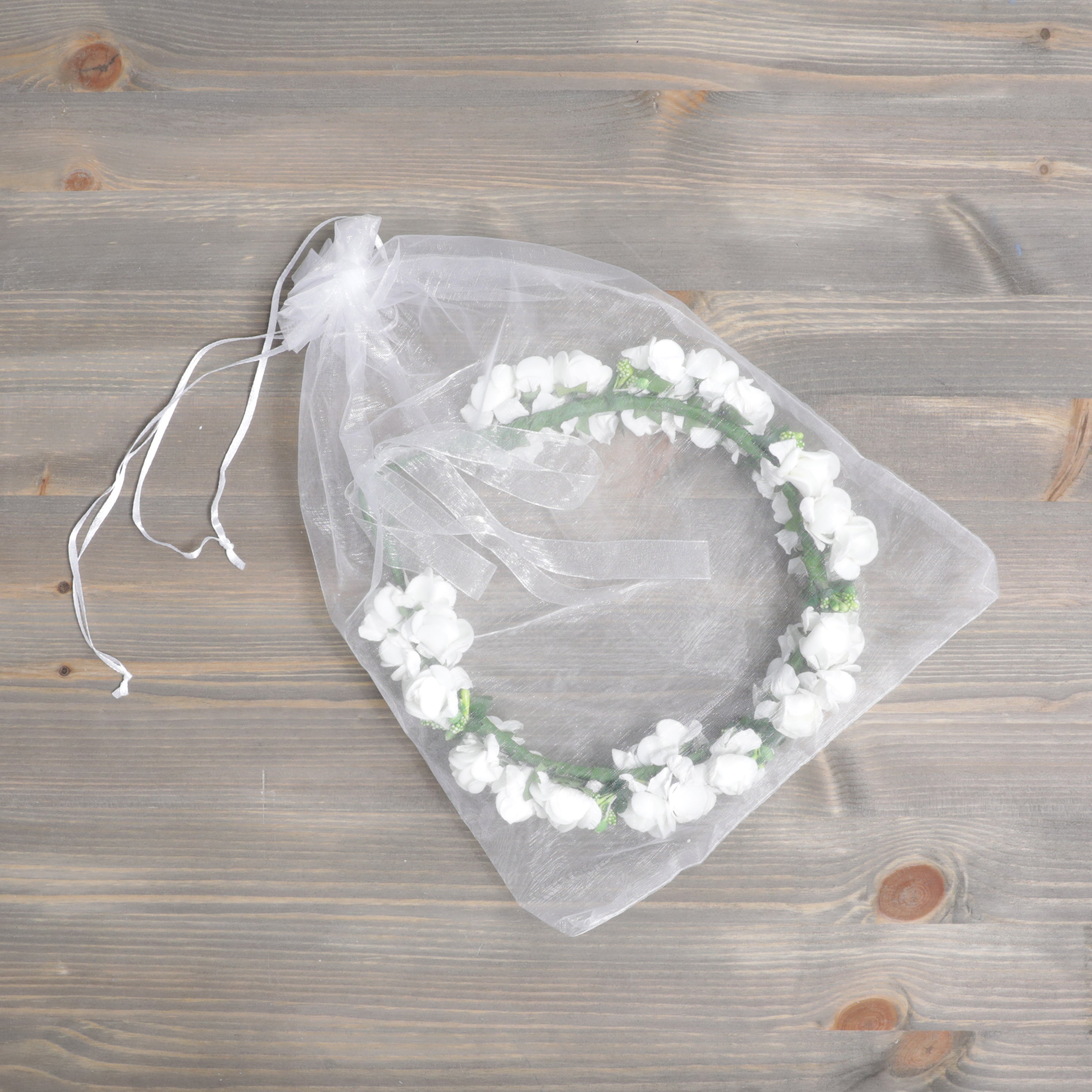 Crowned a Flower Girl Floral Crown Head Band and Book