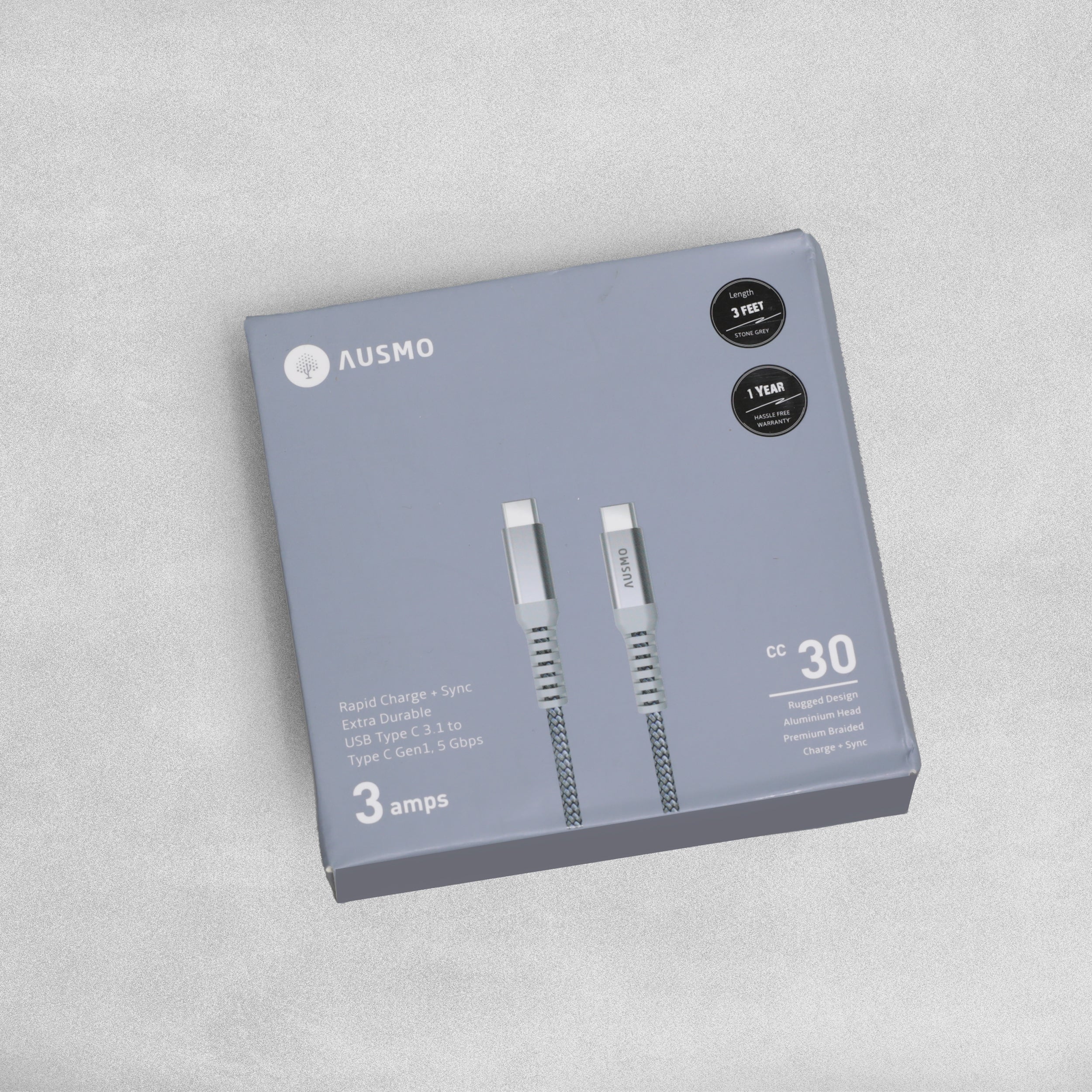 Ausmo USB Type C To Type C Cable - Various Lengths Available