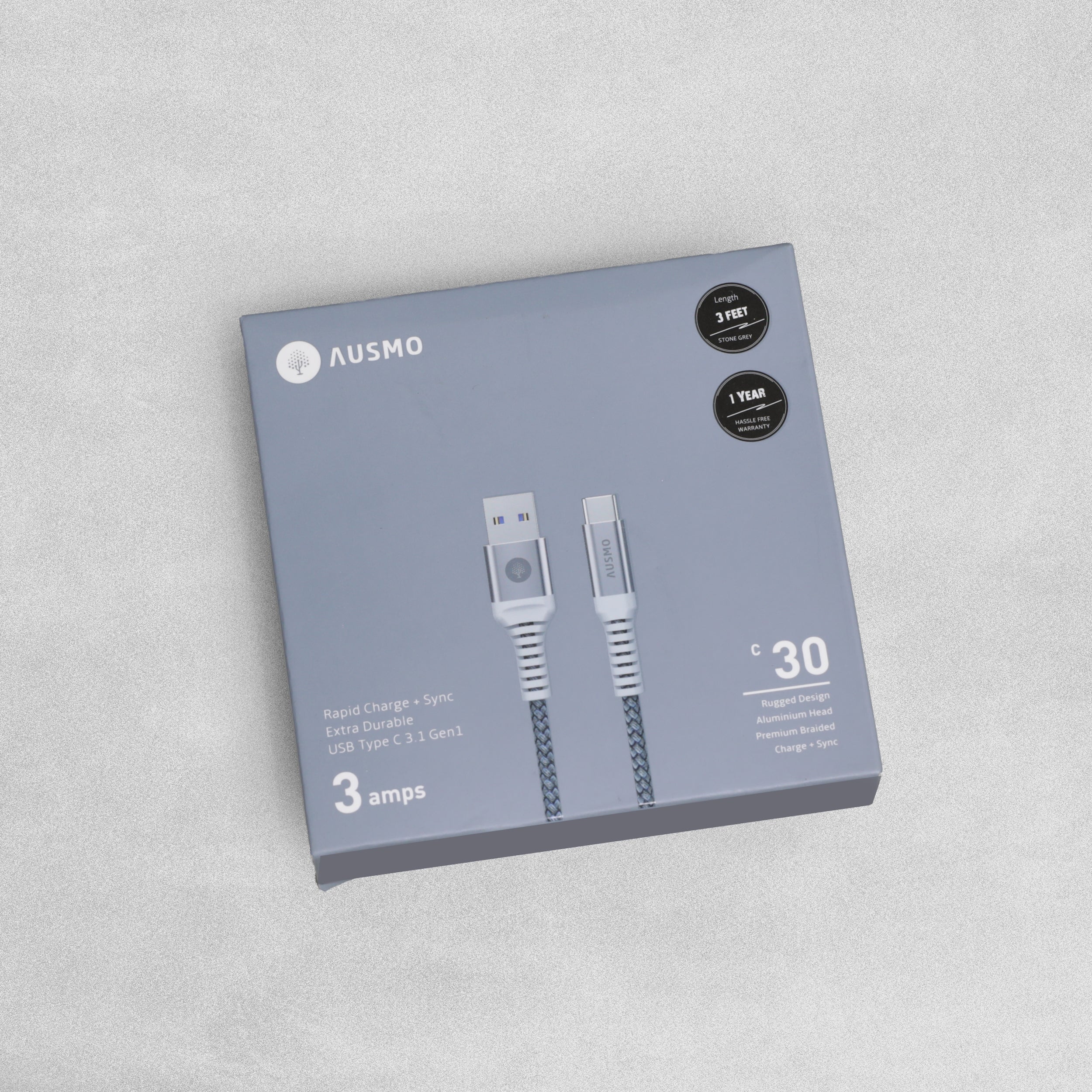 Ausmo USB Type 3 Gen 1 Cable - Various Lengths Available
