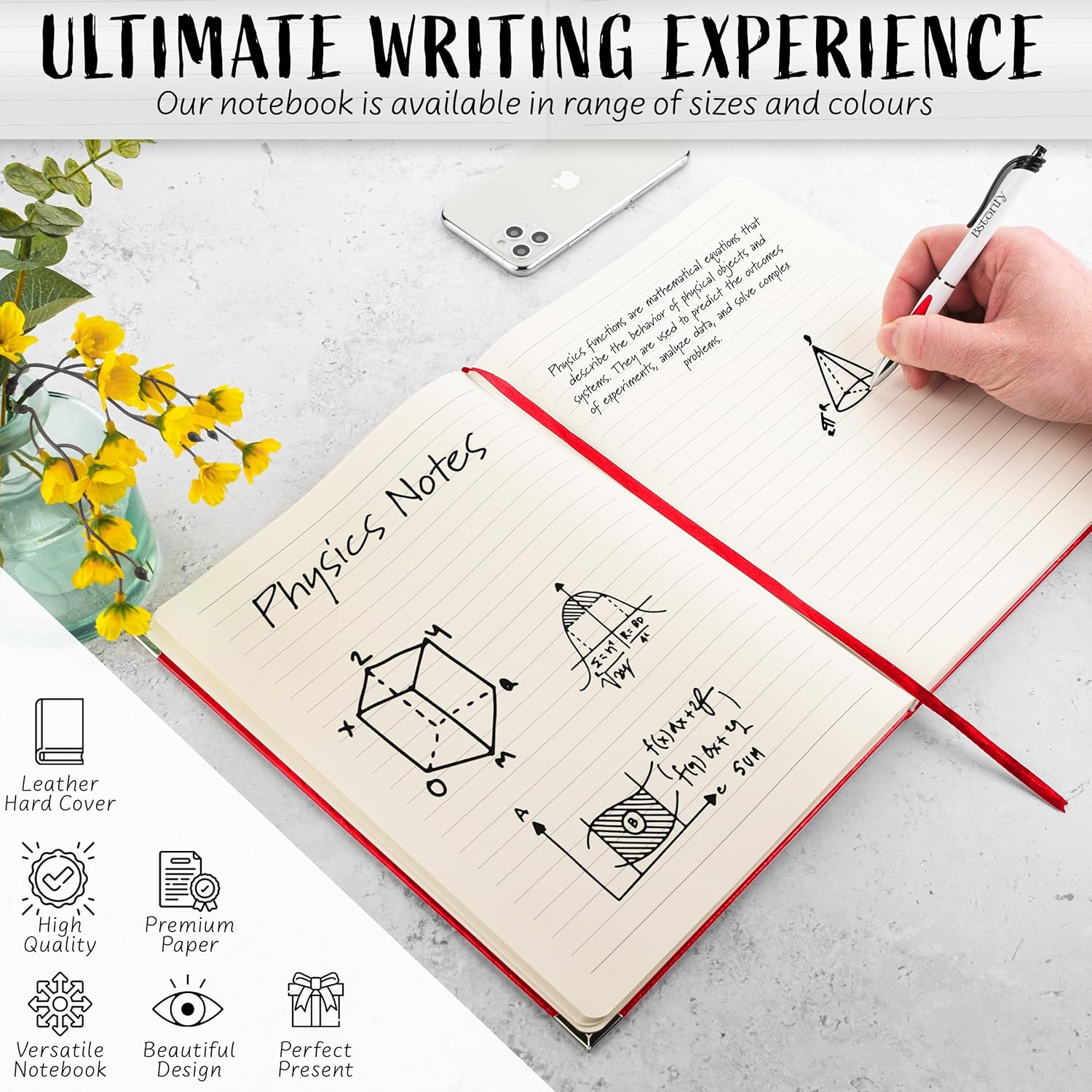 A4 Hard Cover Notebook with Pen Set