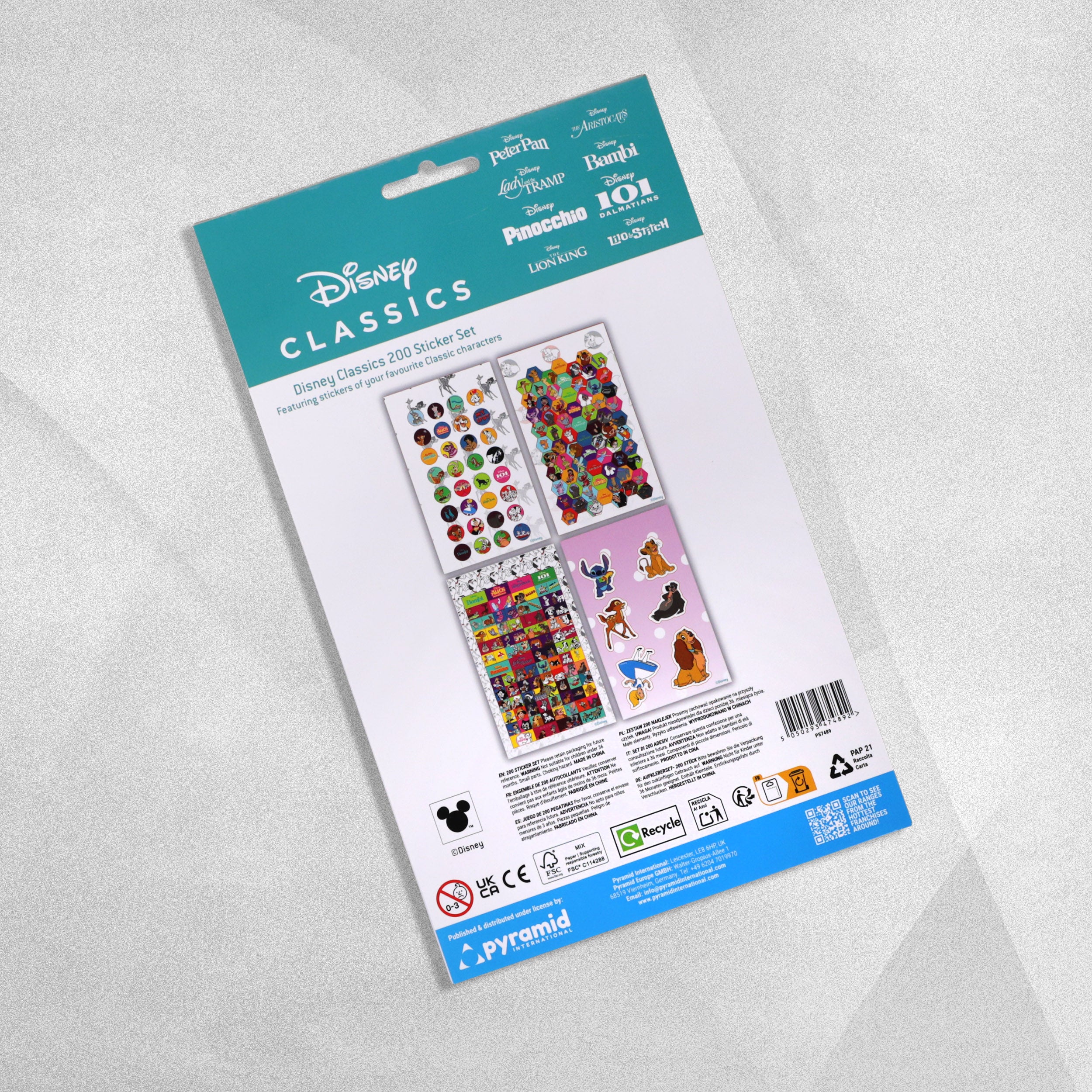 Disney Classics 200 Sticker Set