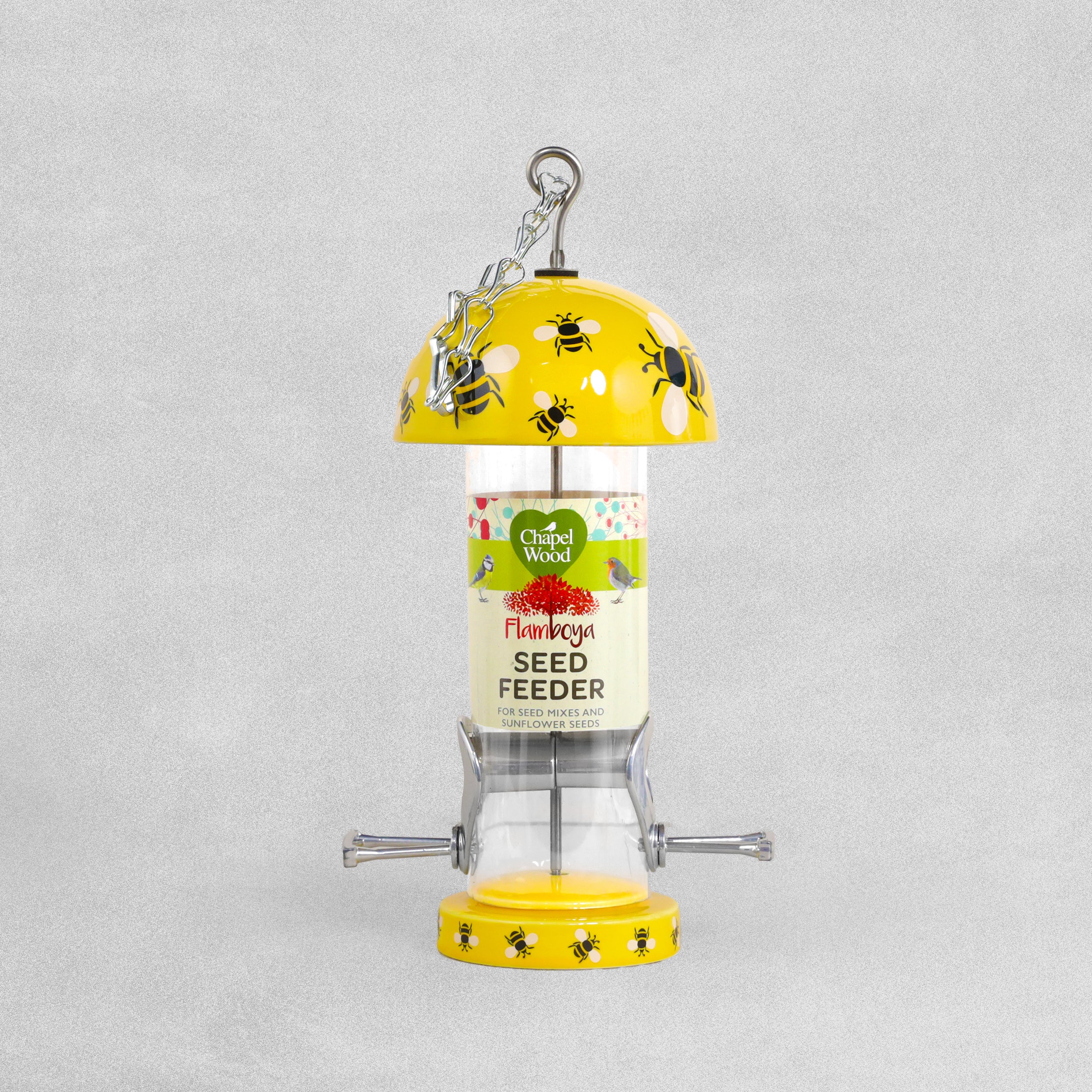 Chapel Wood Flamboya Seed Feeder Bee Design