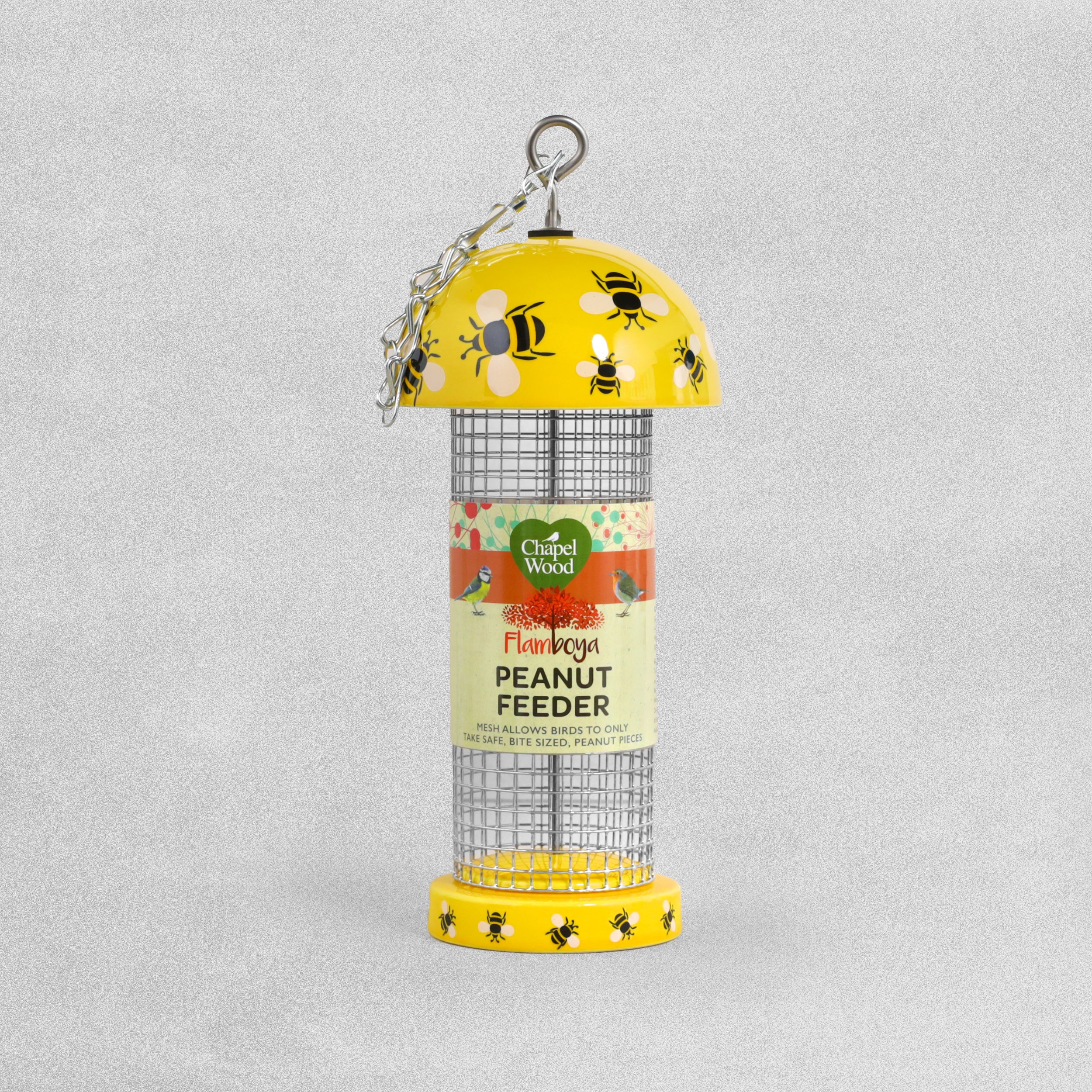 Chapel Wood Flamboya Peanut Feeder Bee Design