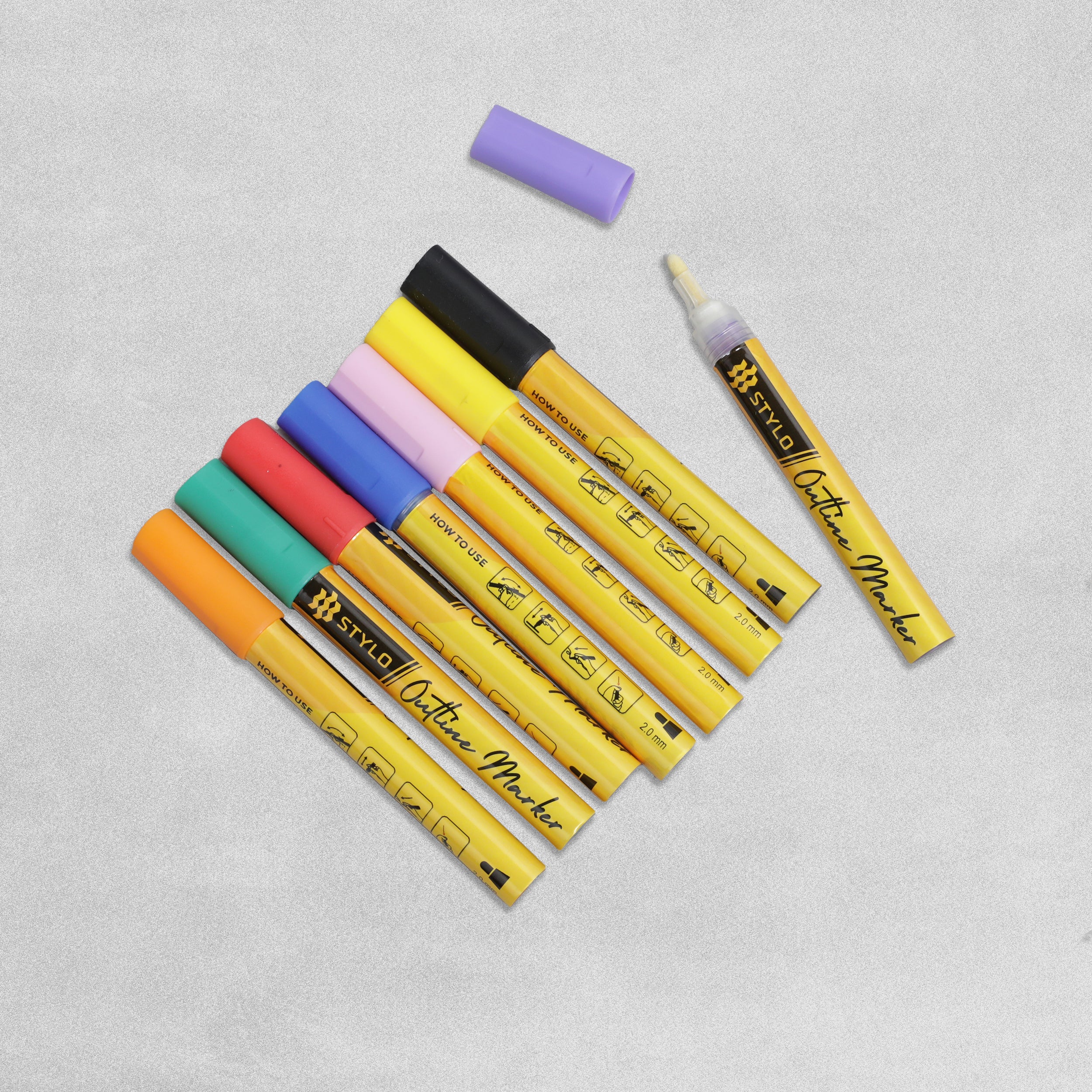 Stylo Be Unique Outline Markers - Various Sizes Available