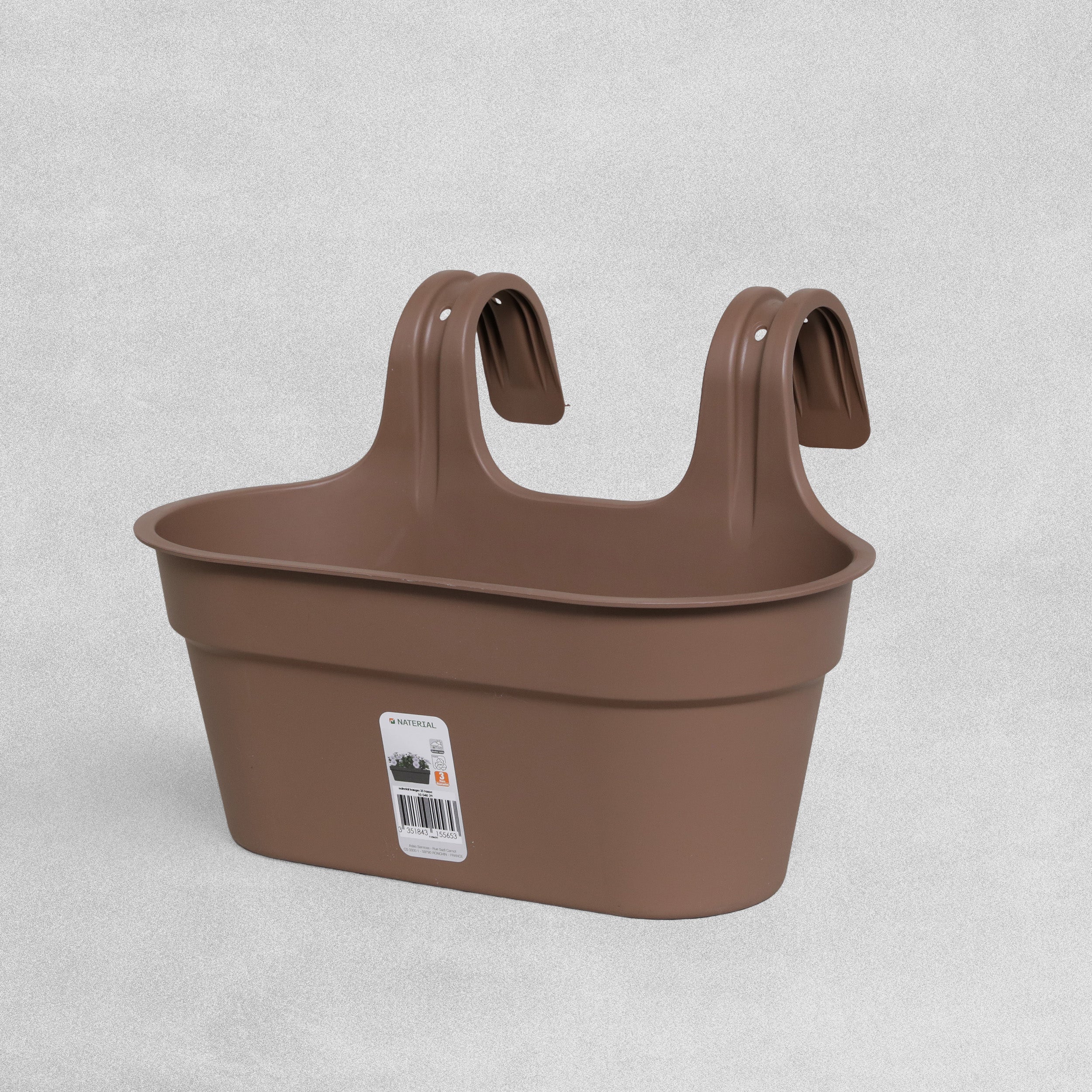 Naterial 35cm Taupe Balcony Hanging Pot
