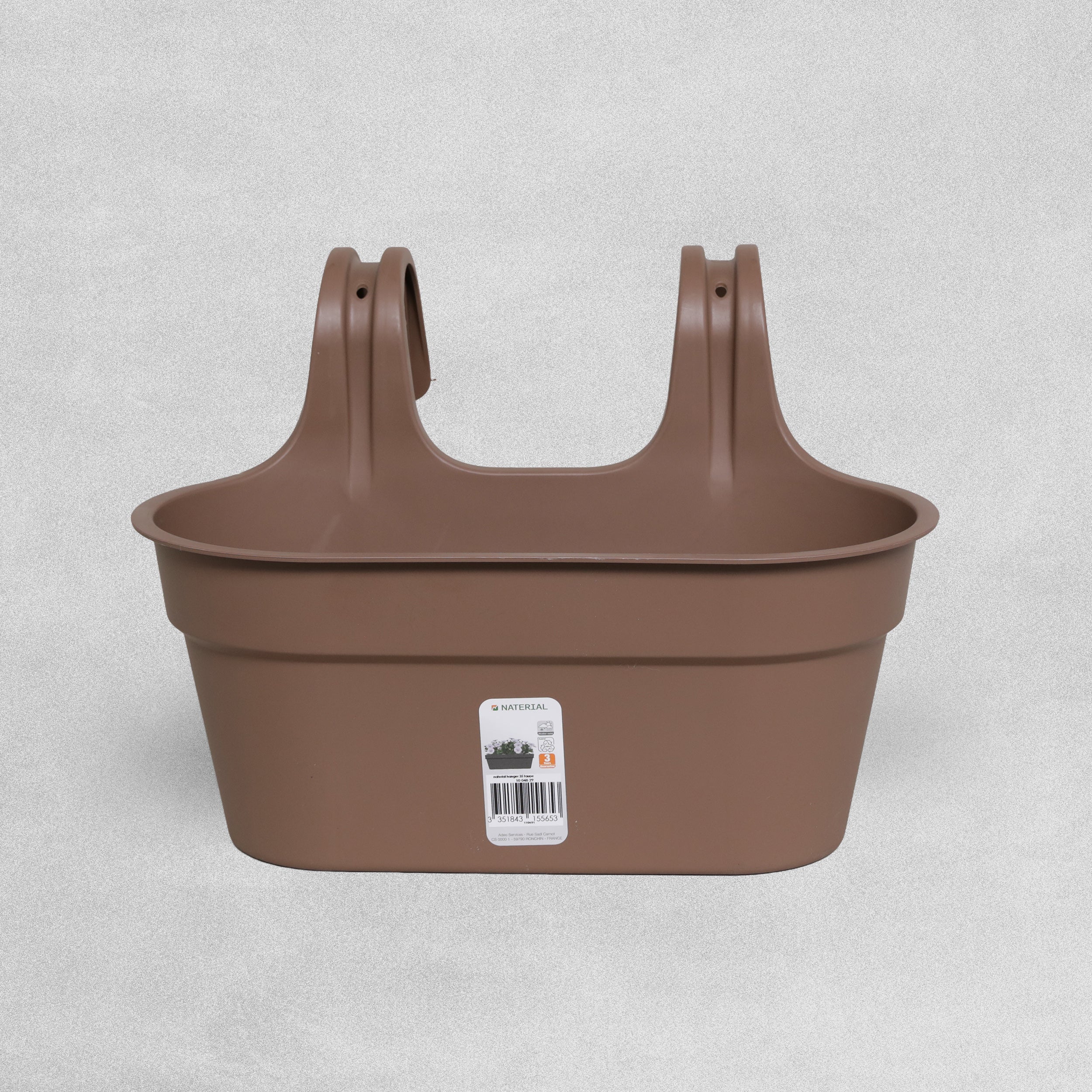 Naterial 35cm Taupe Balcony Hanging Pot