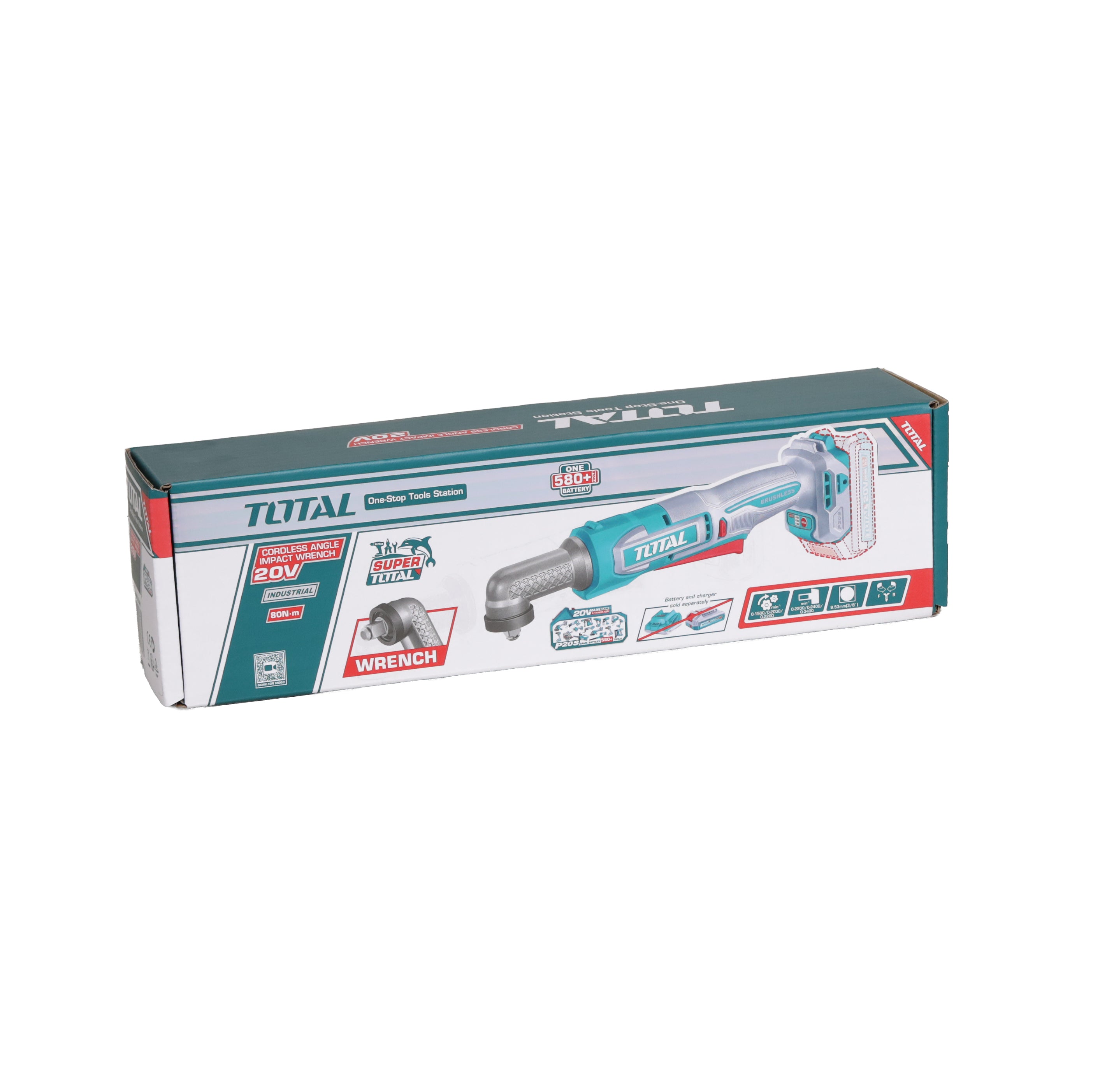 Total Li-Ion 20V Cordless Angle Impact Wrench (Battery Not Included) - TAIWLI2081