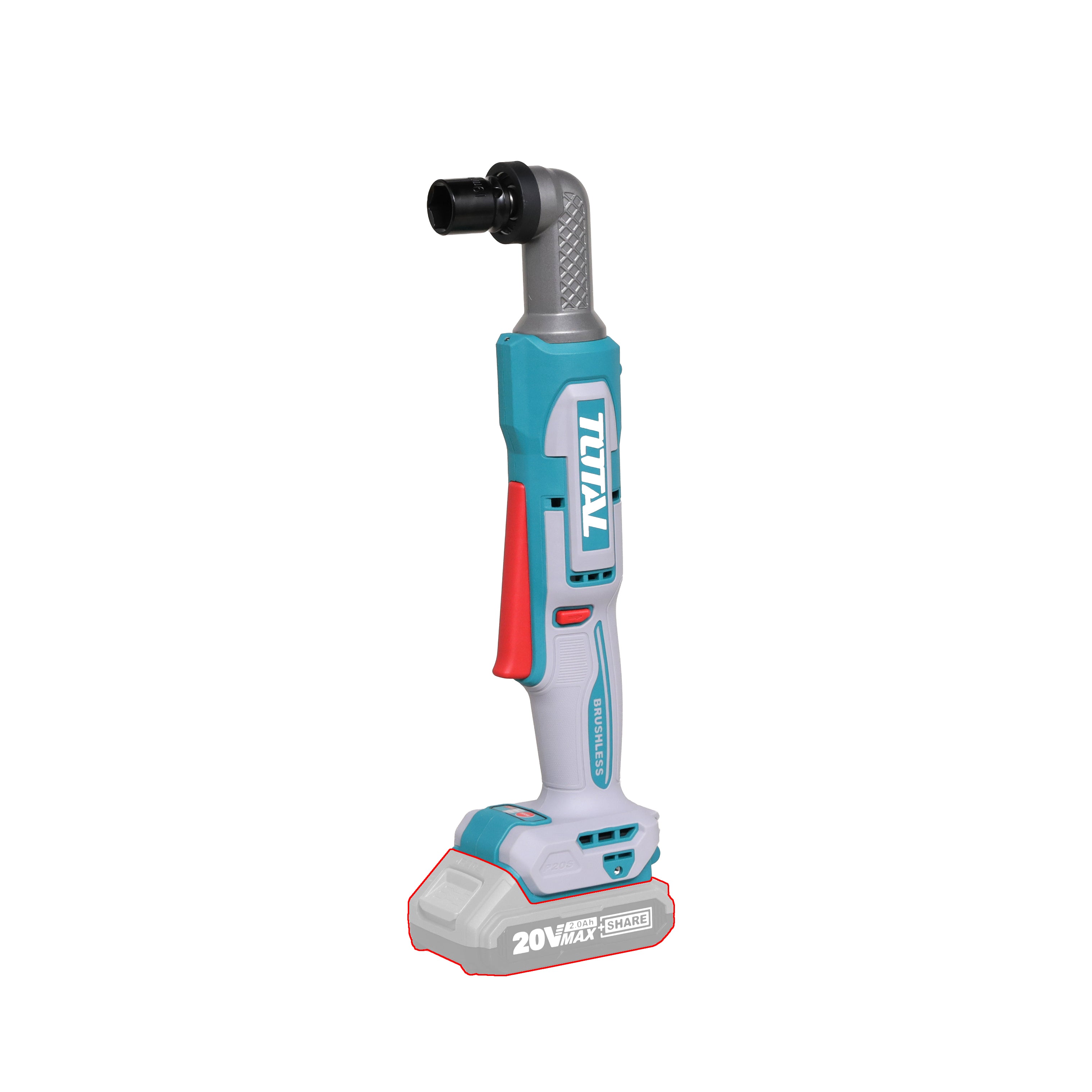 Total Li-Ion 20V Cordless Angle Impact Wrench (Battery Not Included) - TAIWLI2081