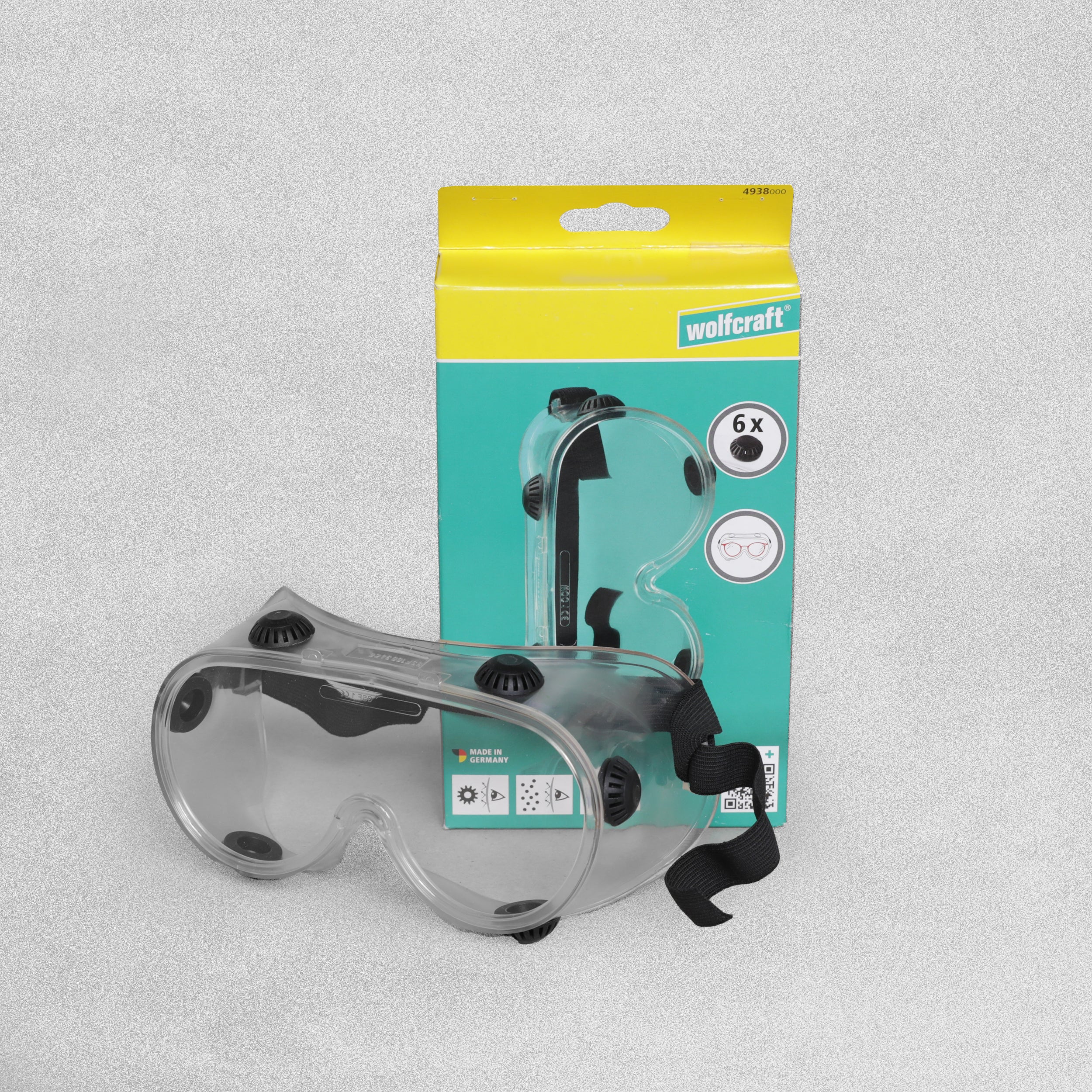 Wolfcraft Safety Eyeware Full-view Adjustable Goggles