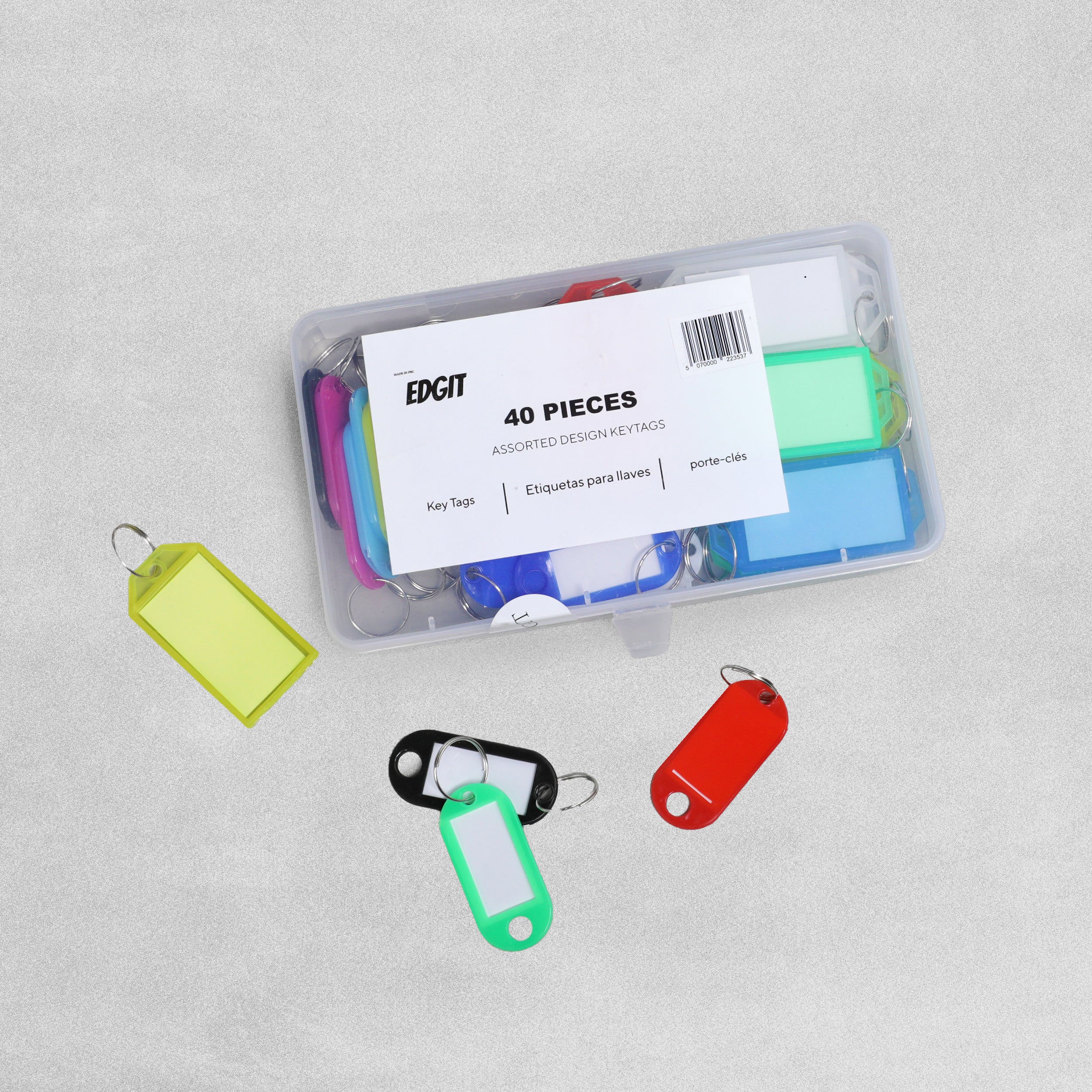 Edgit Assorted Design Key Tags - 40pcs
