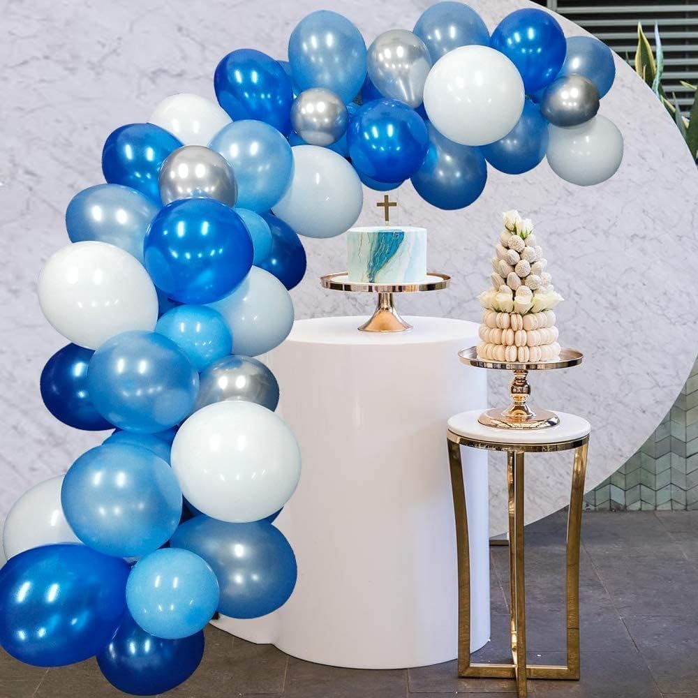 Balloon Arch Kit with pump - Blue and White
